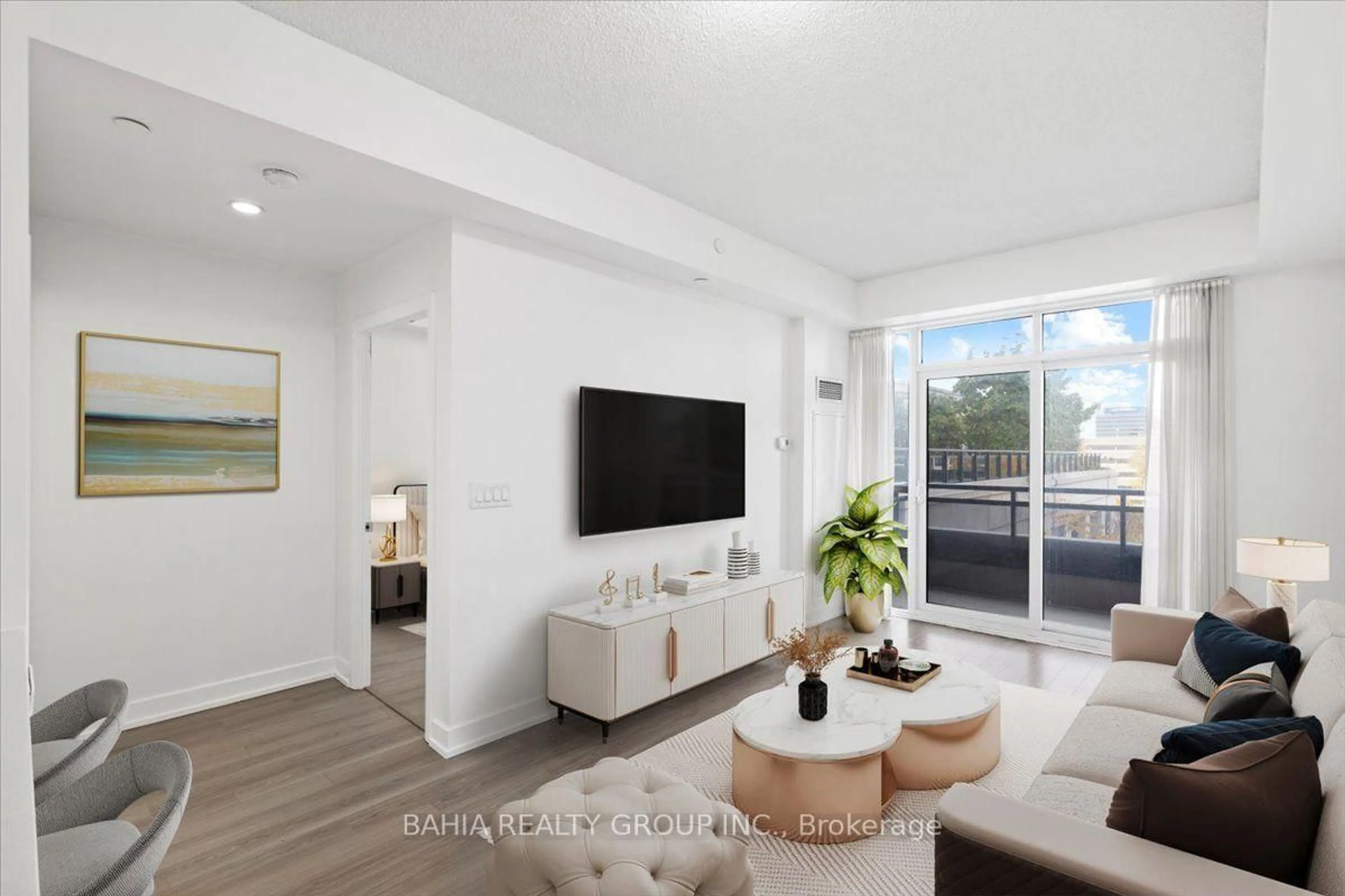 Living room with furniture, unknown for 6 Eva Rd #301, Toronto Ontario M9C 0B1