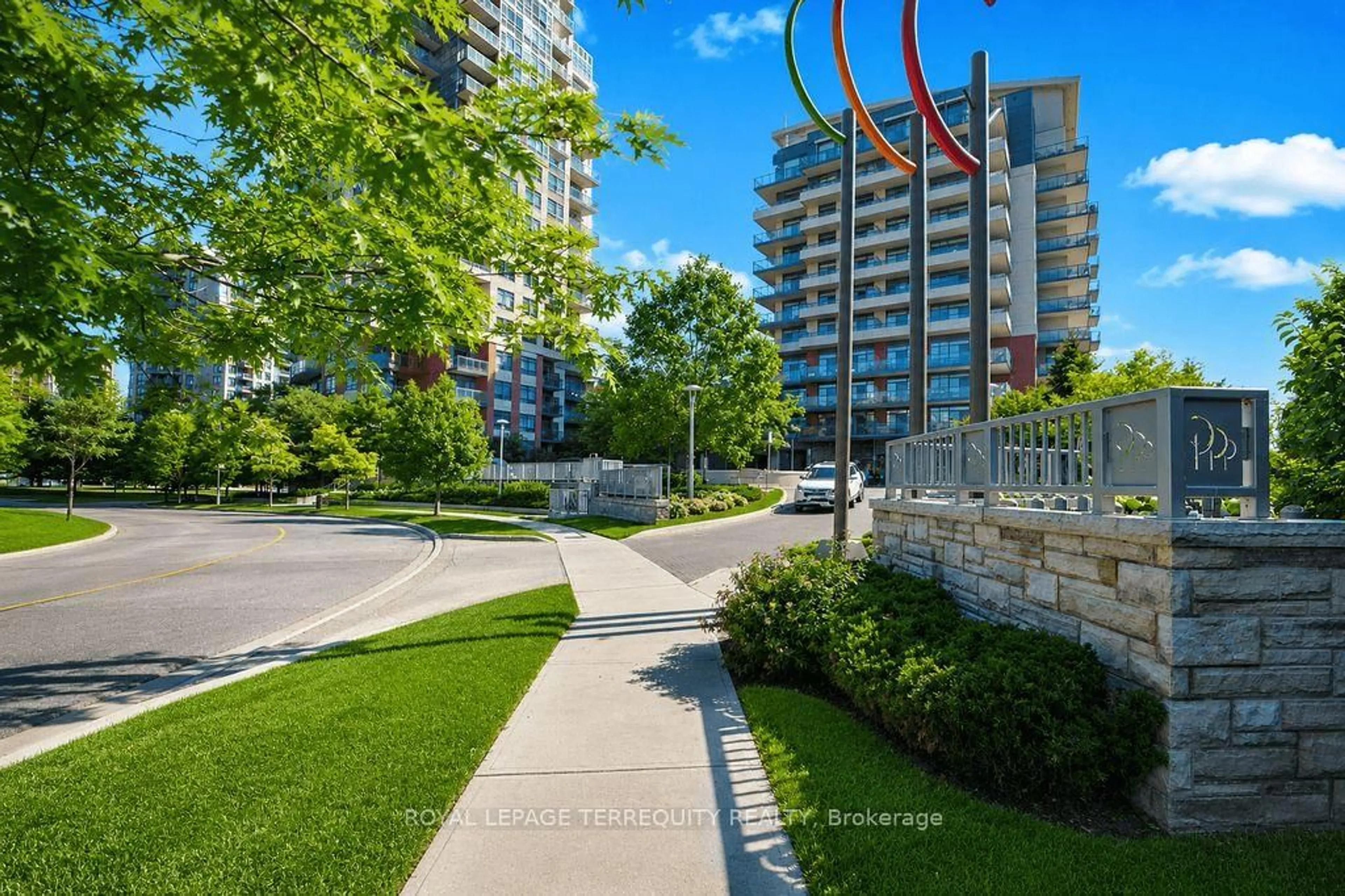 A pic from outside/outdoor area/front of a property/back of a property/a pic from drone, street for 35 Fontenay Crt #202, Toronto Ontario M9A 0E2