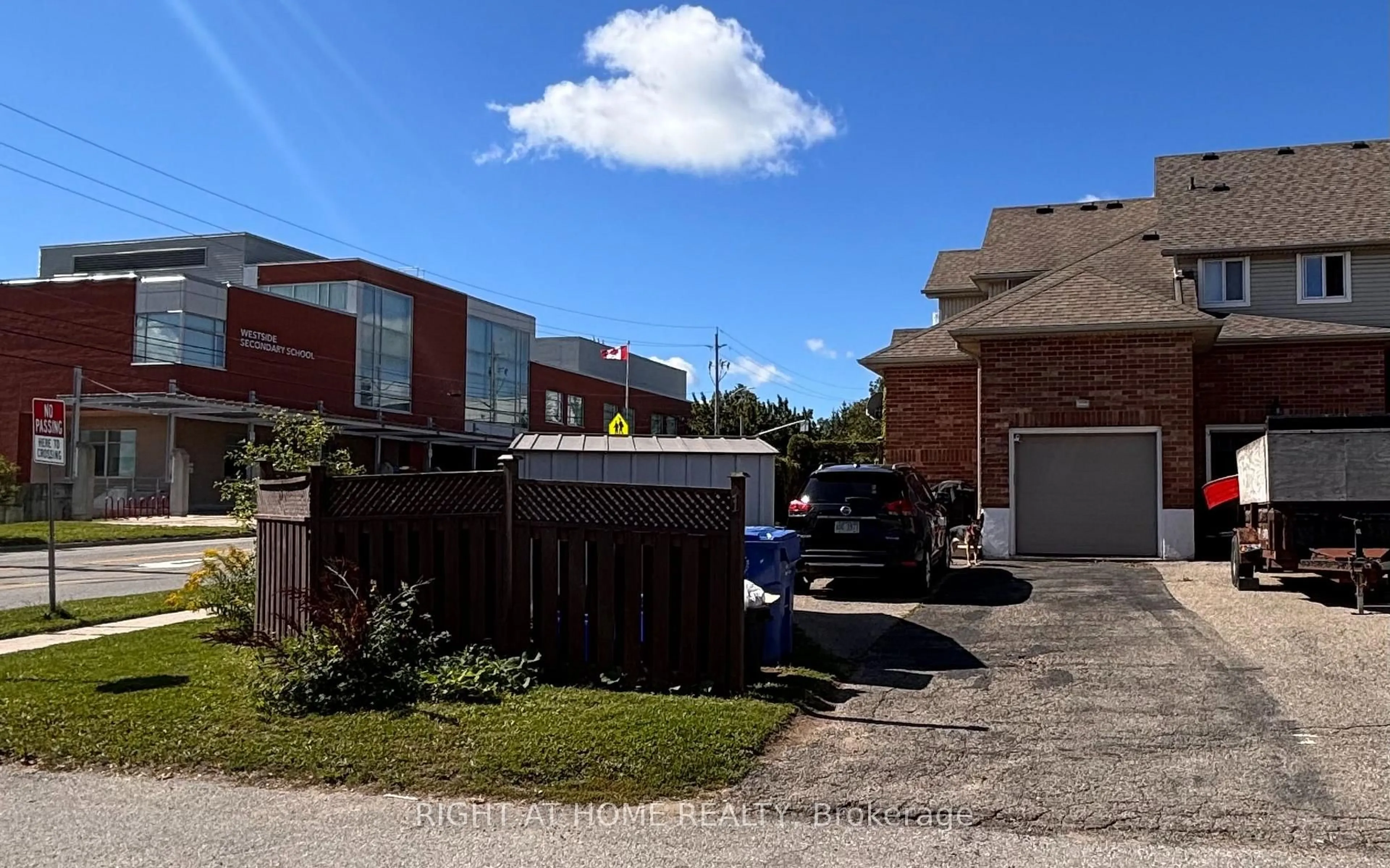 A pic from outside/outdoor area/front of a property/back of a property/a pic from drone, street for 1 Montgomery Blvd, Orangeville Ontario L9W 5H6