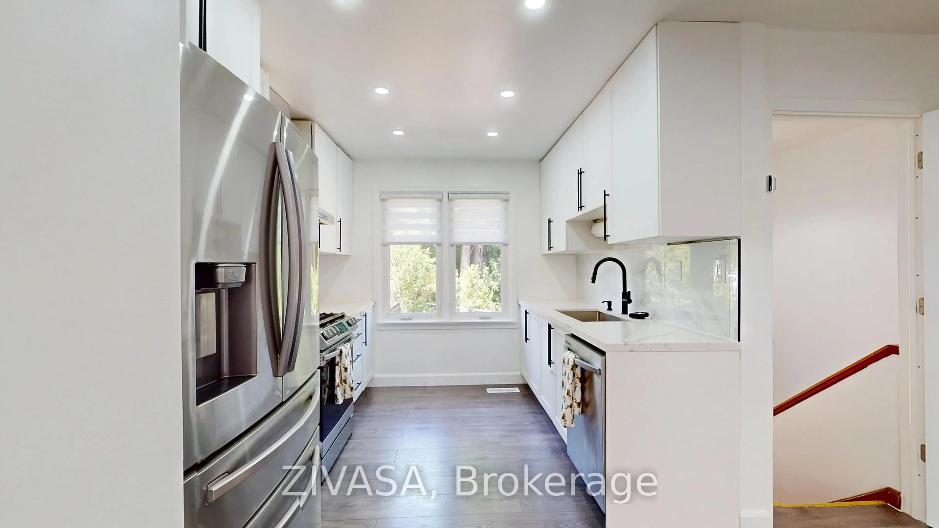 Contemporary kitchen, ceramic/tile floor for 125 Jeffcoat Dr, Toronto Ontario M9W 3B9