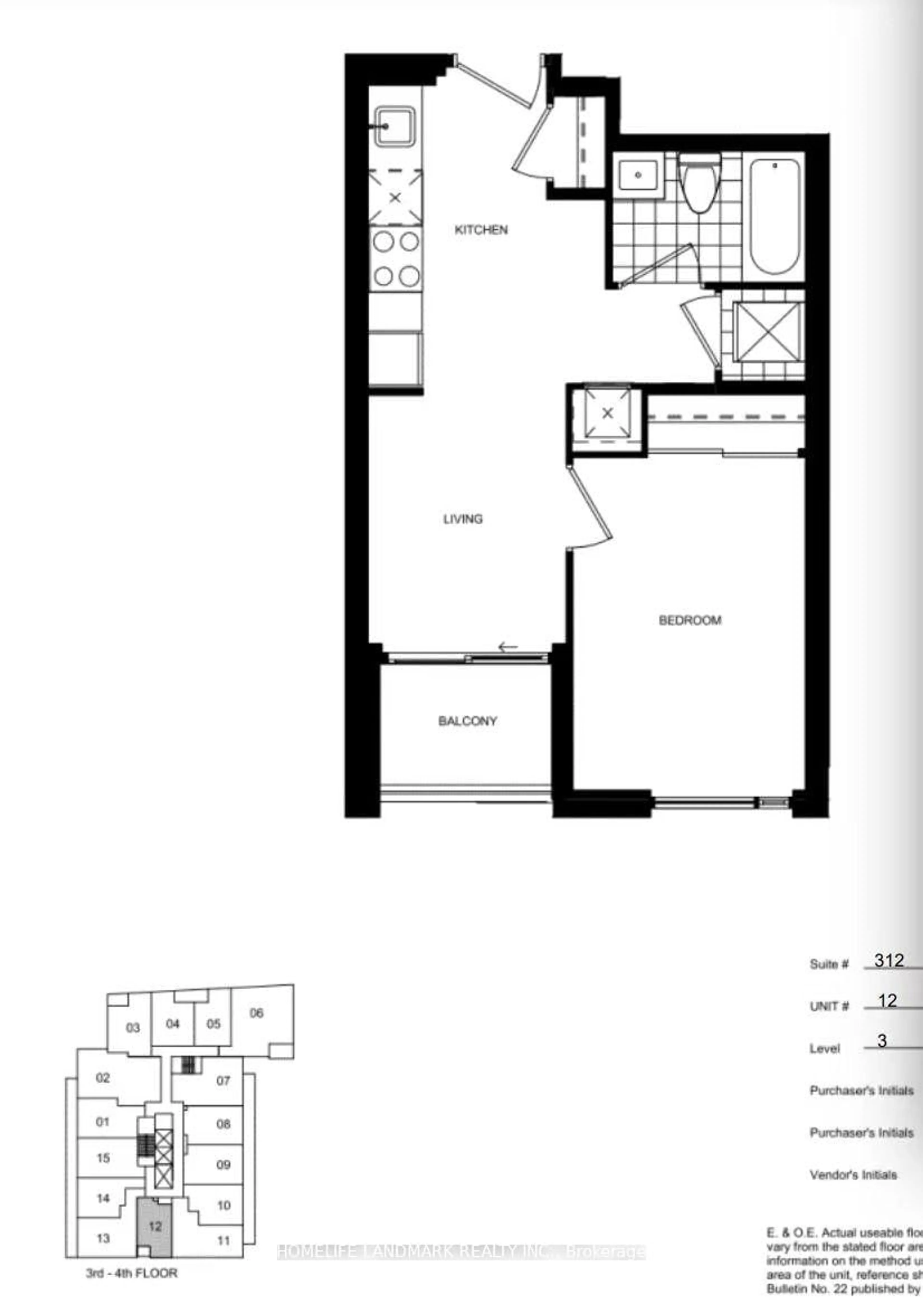 Floor plan for 30 Samuel Wood Way #312, Toronto Ontario M9B 1B1