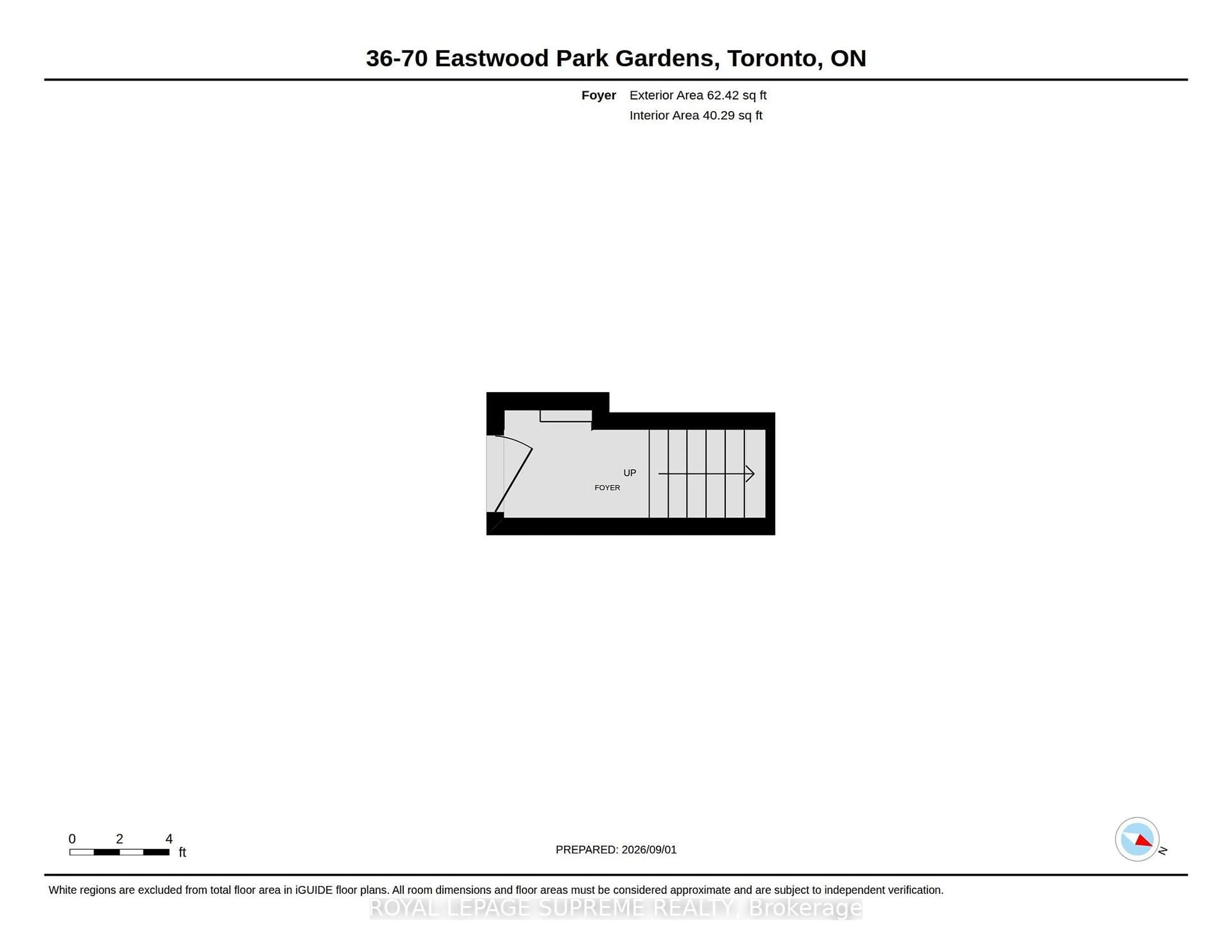 Floor plan for 70 Eastwood Park Garden #36, Toronto Ontario M8W 0B2