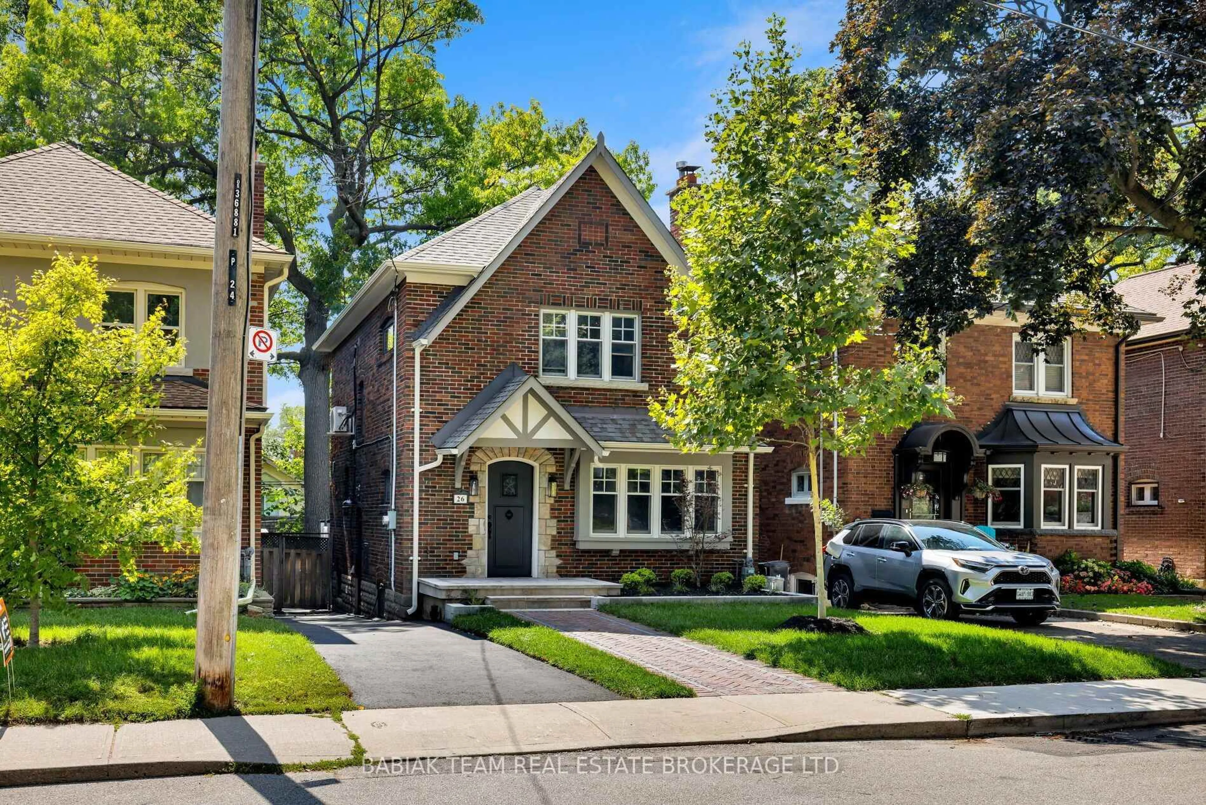 Home with brick exterior material, street for 26 Riverview Gdns, Toronto Ontario M6S 4E5