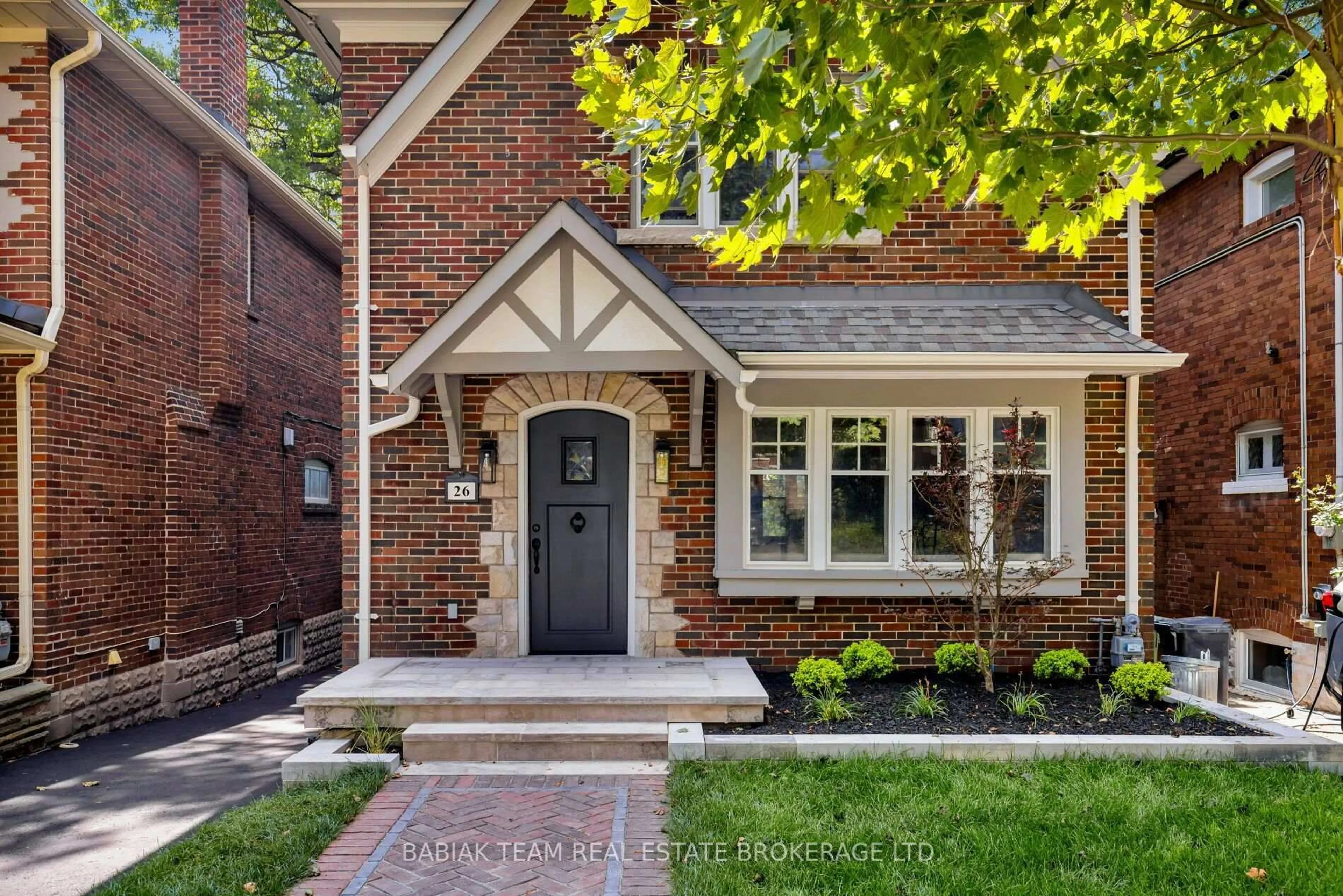 Home with brick exterior material, street for 26 Riverview Gdns, Toronto Ontario M6S 4E5
