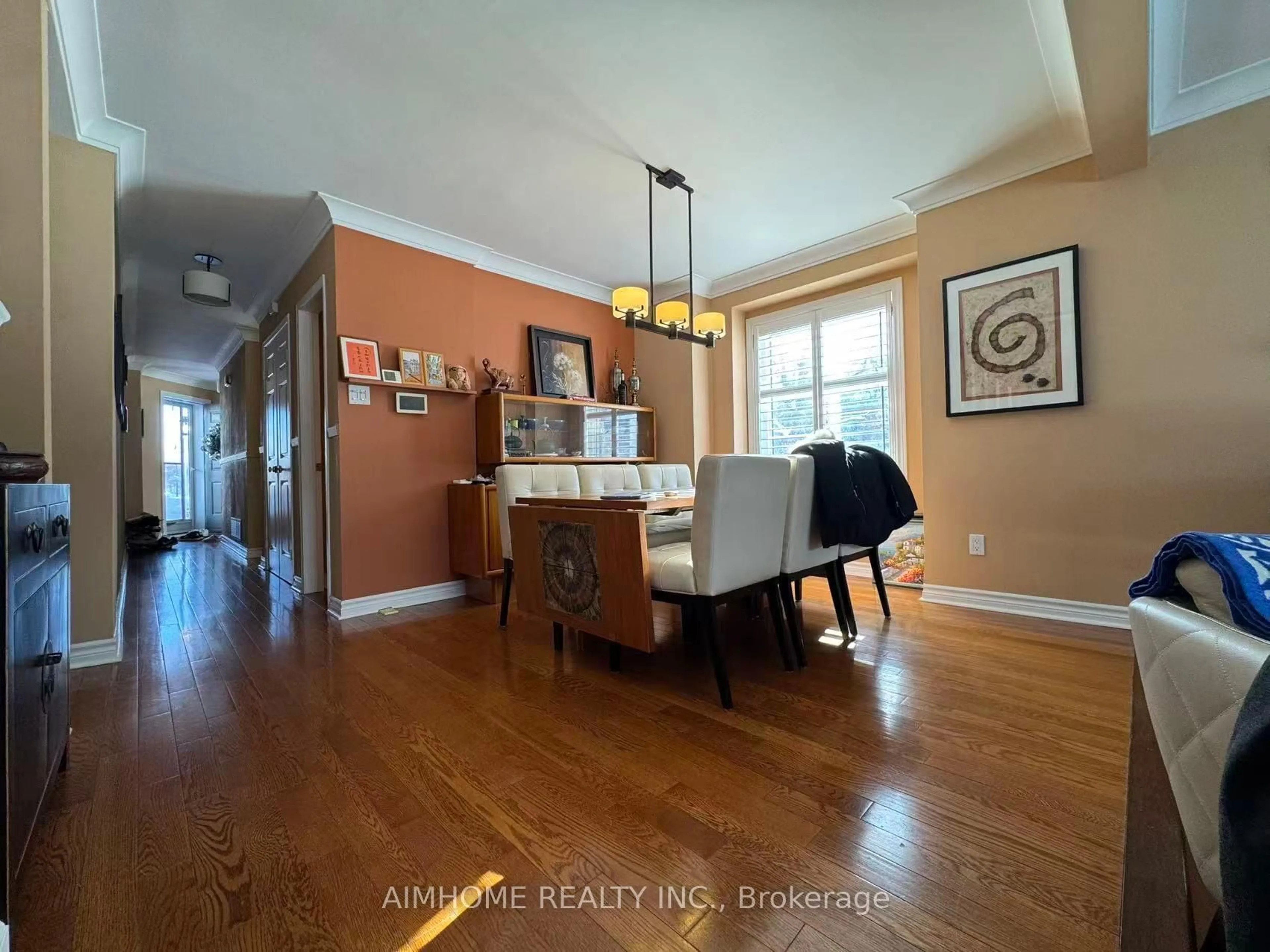 Dining room, wood/laminate floor for 2205 South Millway Way #60, Mississauga Ontario L5L 3T2