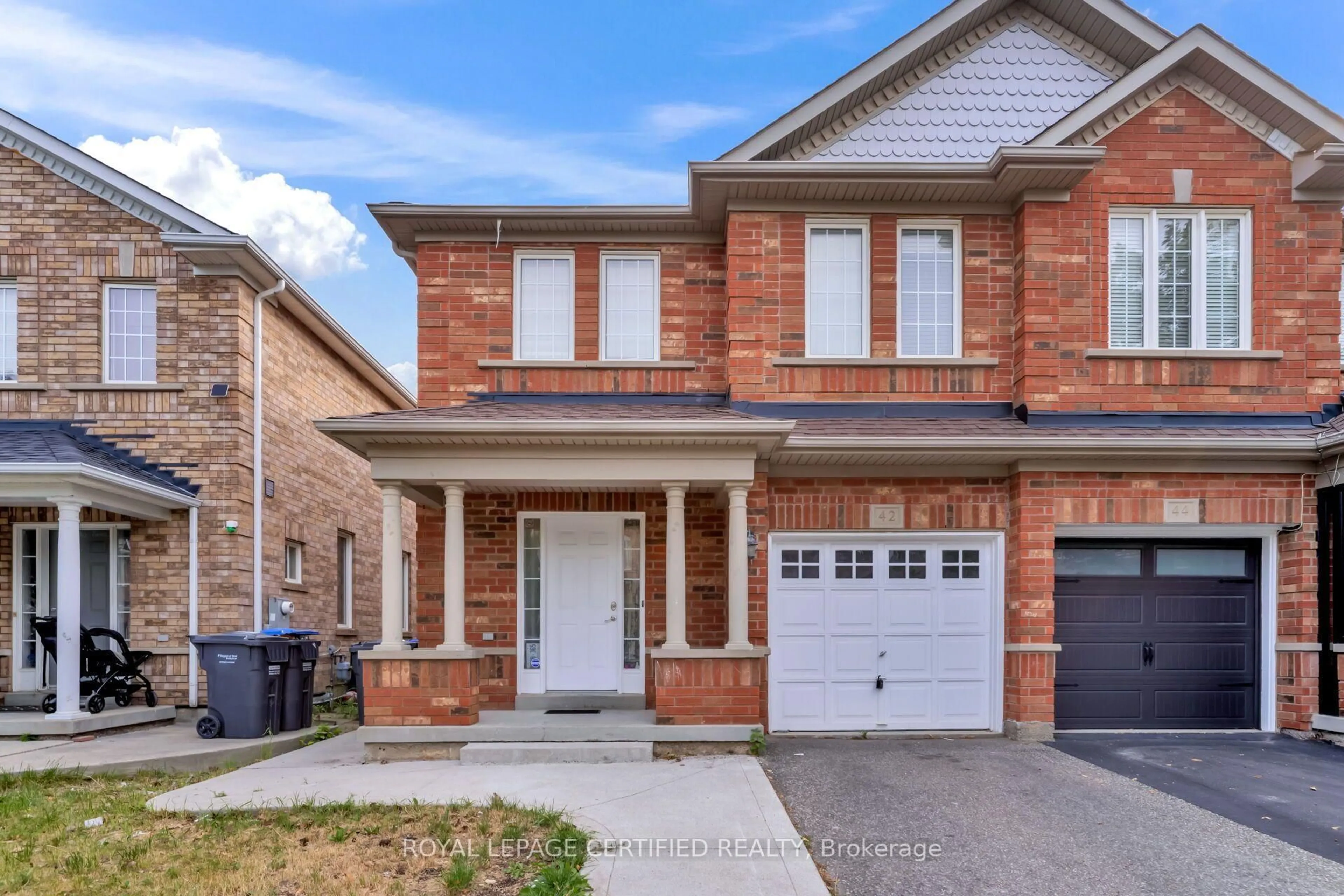 Home with brick exterior material, street for 42 Trumpet Valley Blvd, Brampton Ontario L7A 3N8