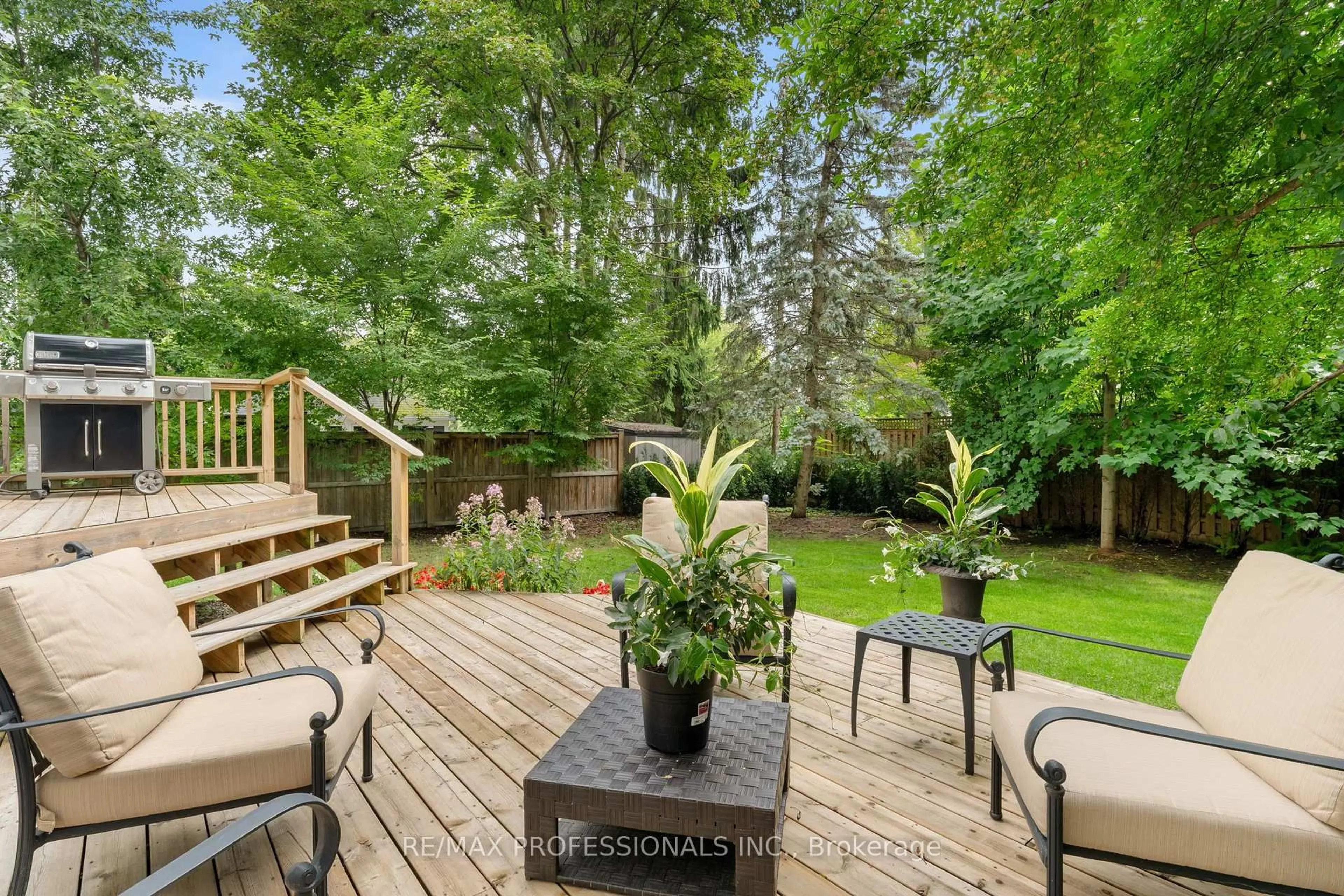 Patio, forest/trees view for 7 Bannon Ave, Toronto Ontario M8X 1T6