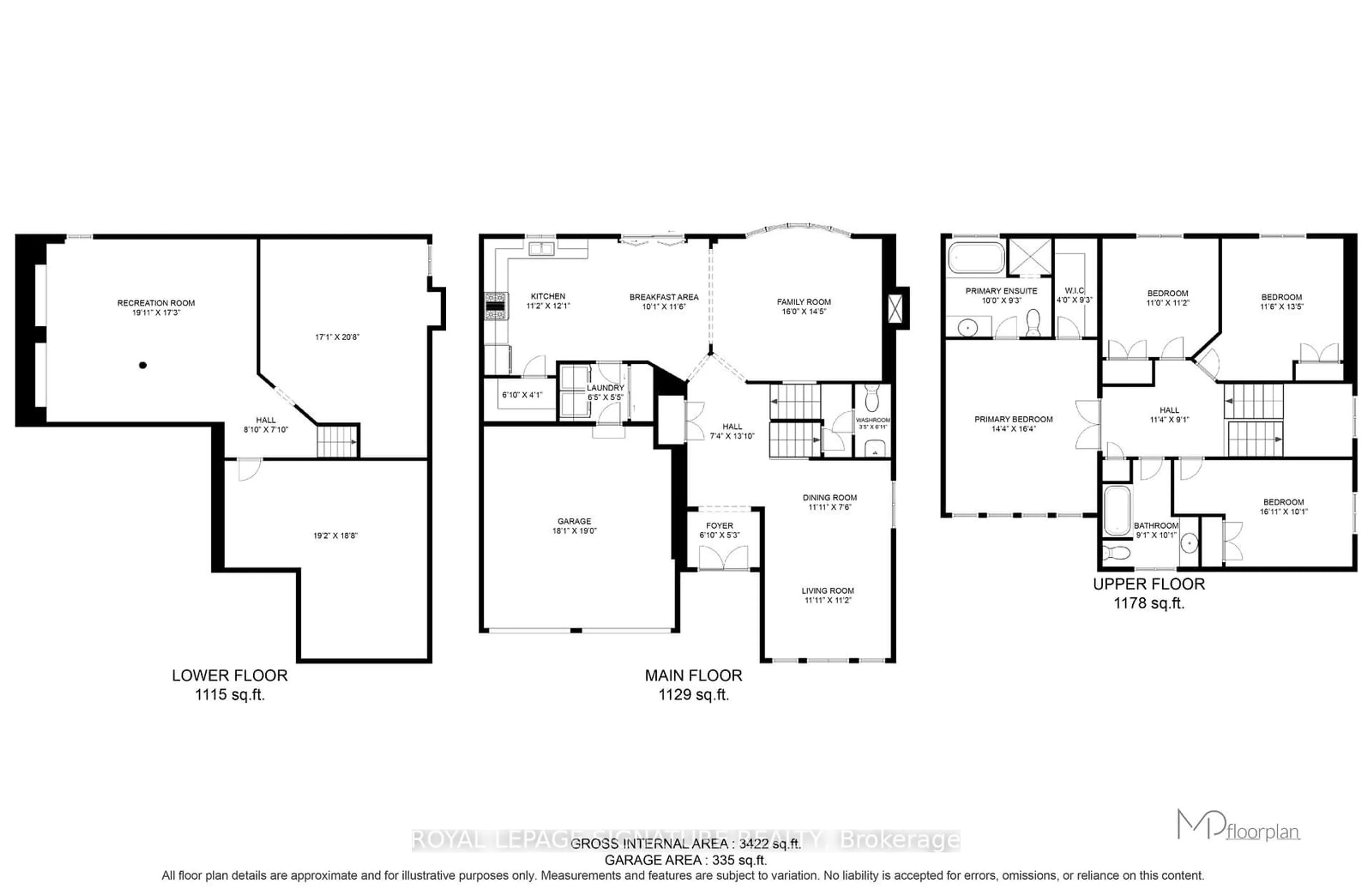 Floor plan for 2215 Lapsley Cres, Oakville Ontario L6M 4V2