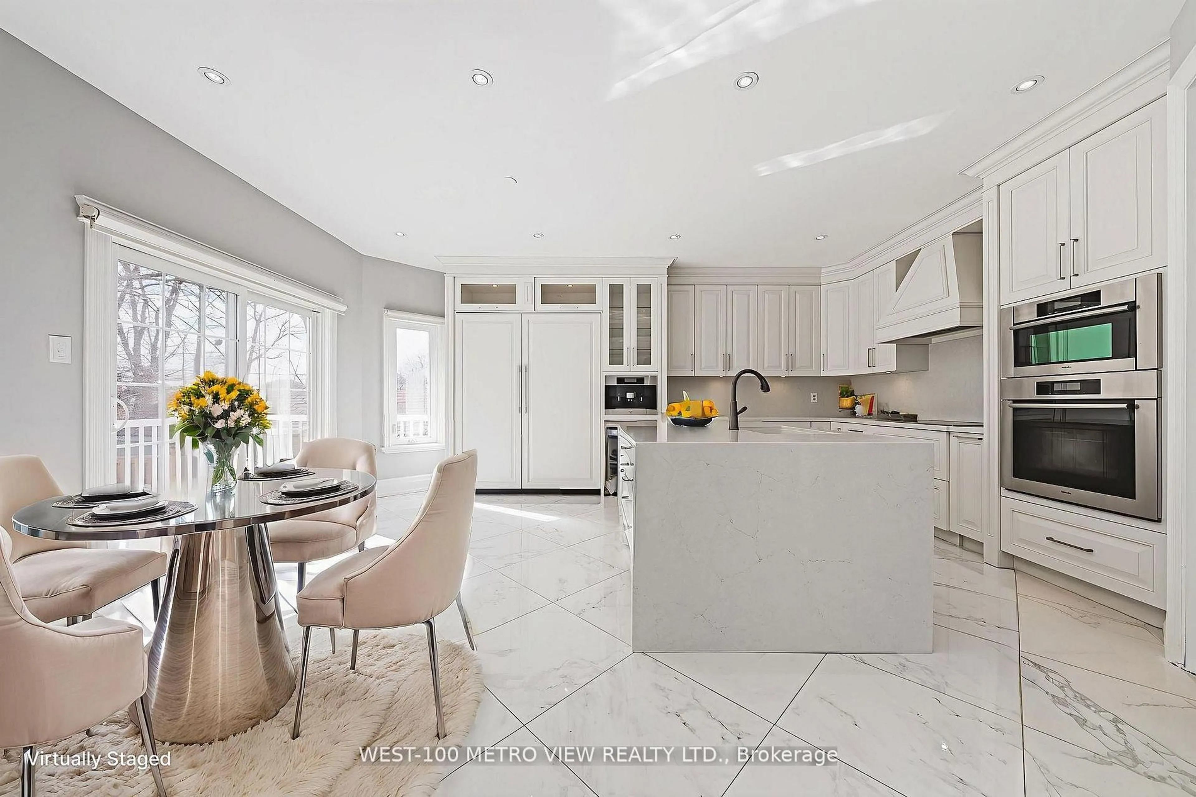 Contemporary kitchen, ceramic/tile floor for 589 Glen Park Ave, Toronto Ontario M6B 2G4