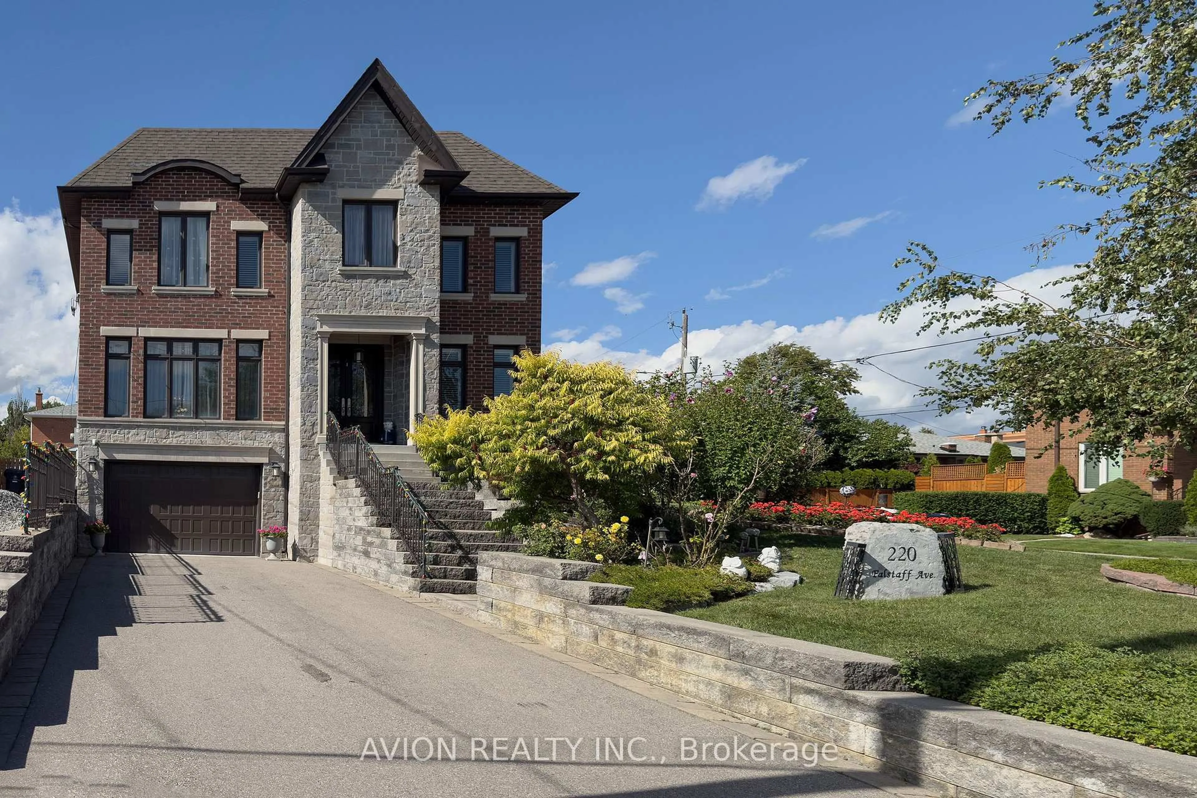 Home with brick exterior material, street for 220 Falstaff Ave, Toronto Ontario M6L 2E9