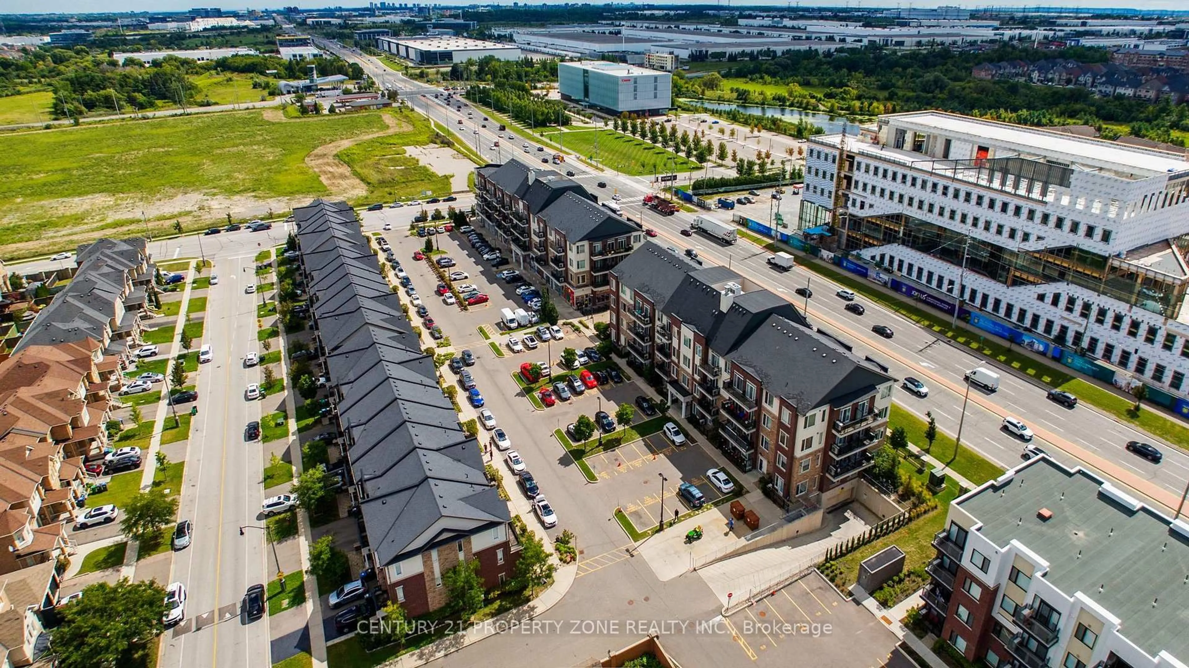 A pic from outside/outdoor area/front of a property/back of a property/a pic from drone, city buildings view from balcony for 54 Sky Harbour Dr #412, Brampton Ontario L6Y 6B9