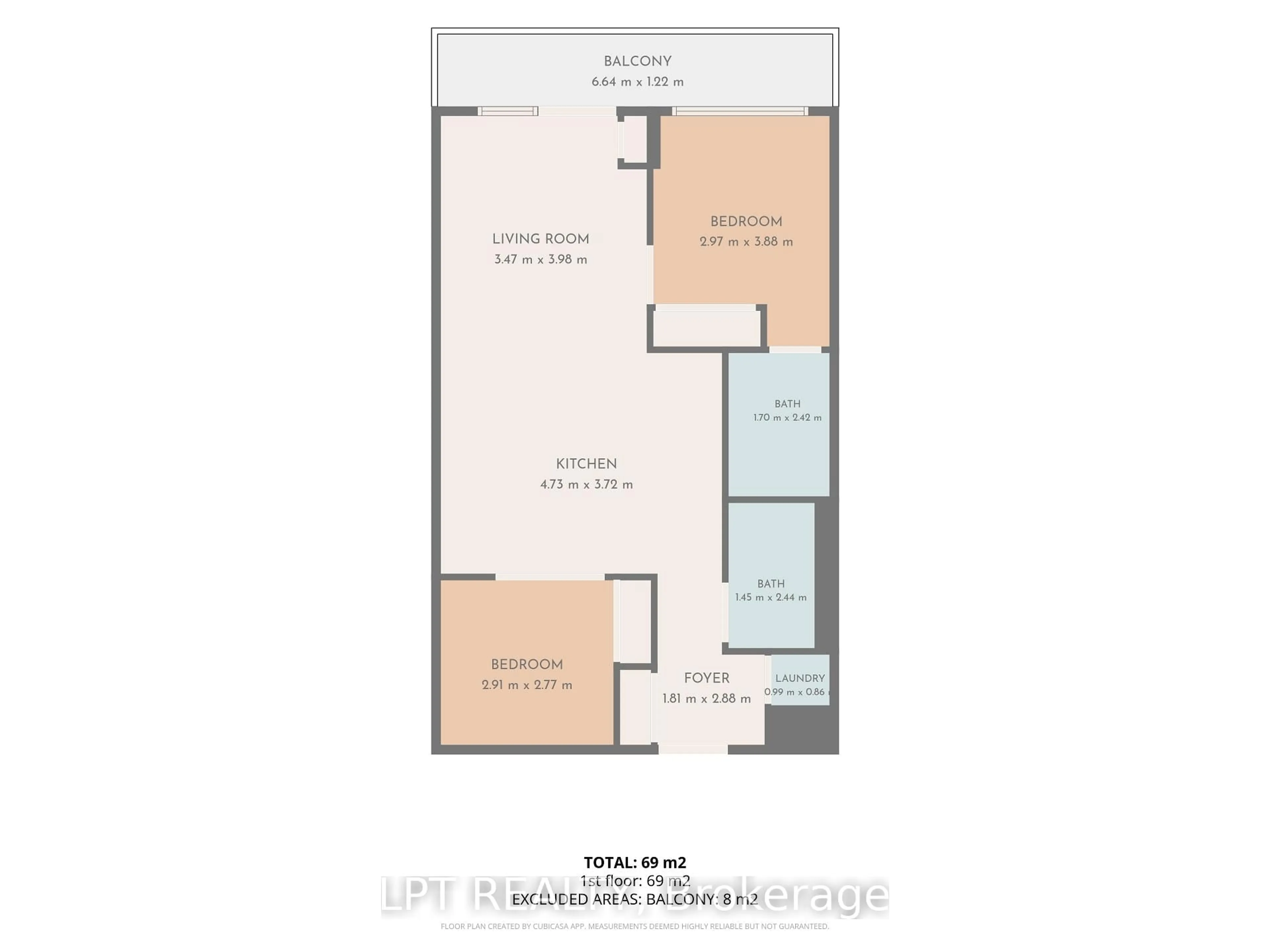 Floor plan for 50 Ann St #303, Caledon Ontario L7E 1B9