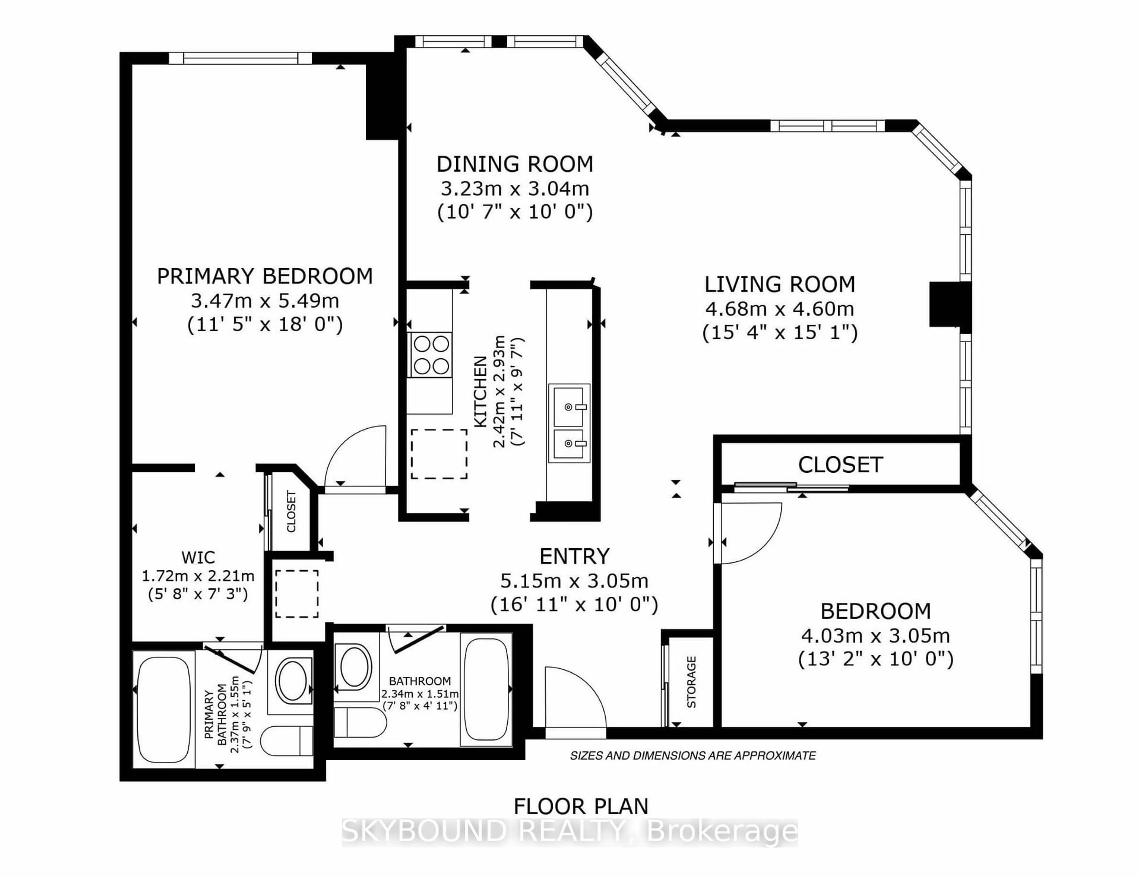 Floor plan for 335 Webb Dr #1803, Mississauga Ontario L5B 4A1