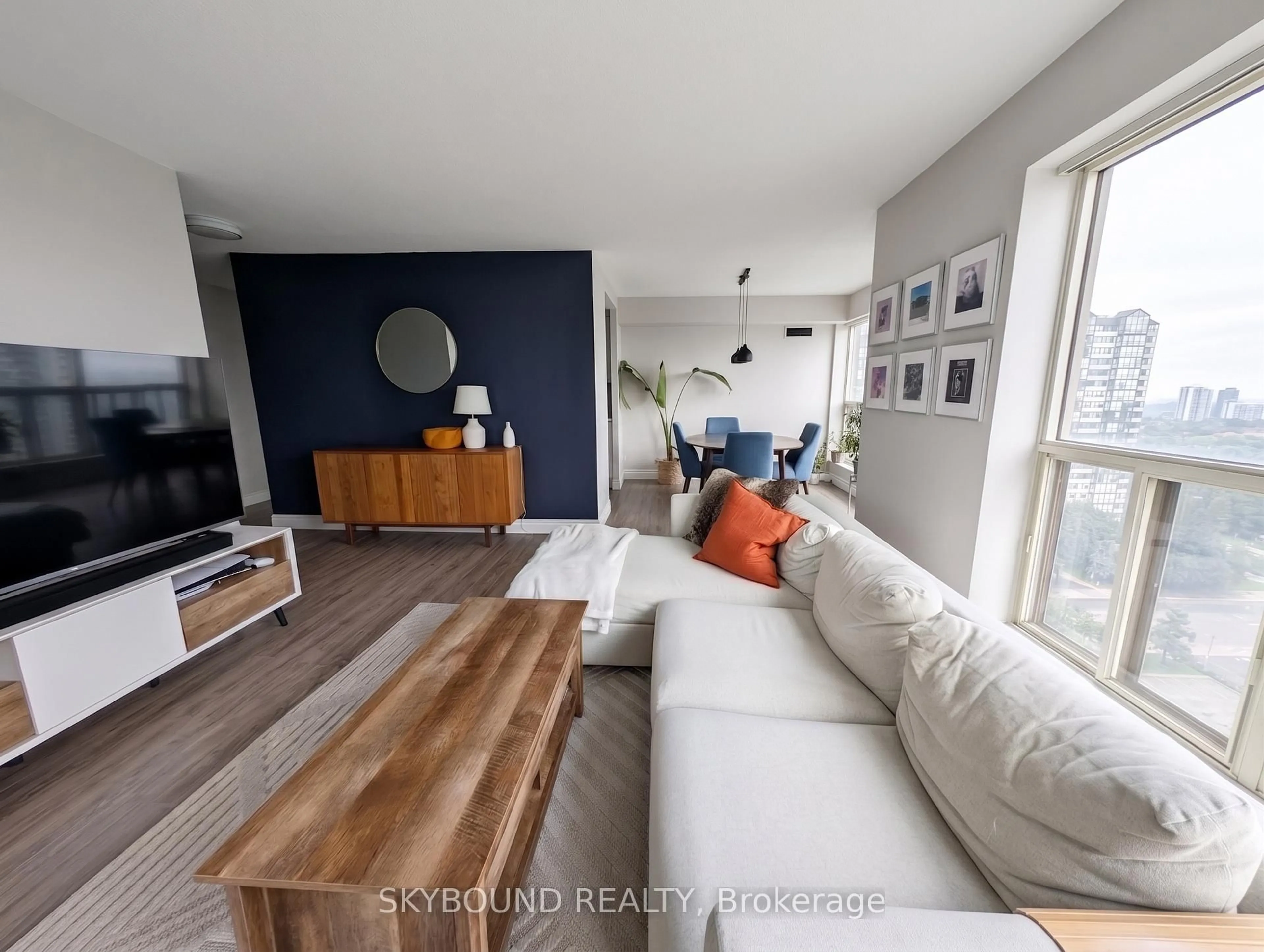 Living room with furniture, unknown for 335 Webb Dr #1803, Mississauga Ontario L5B 4A1