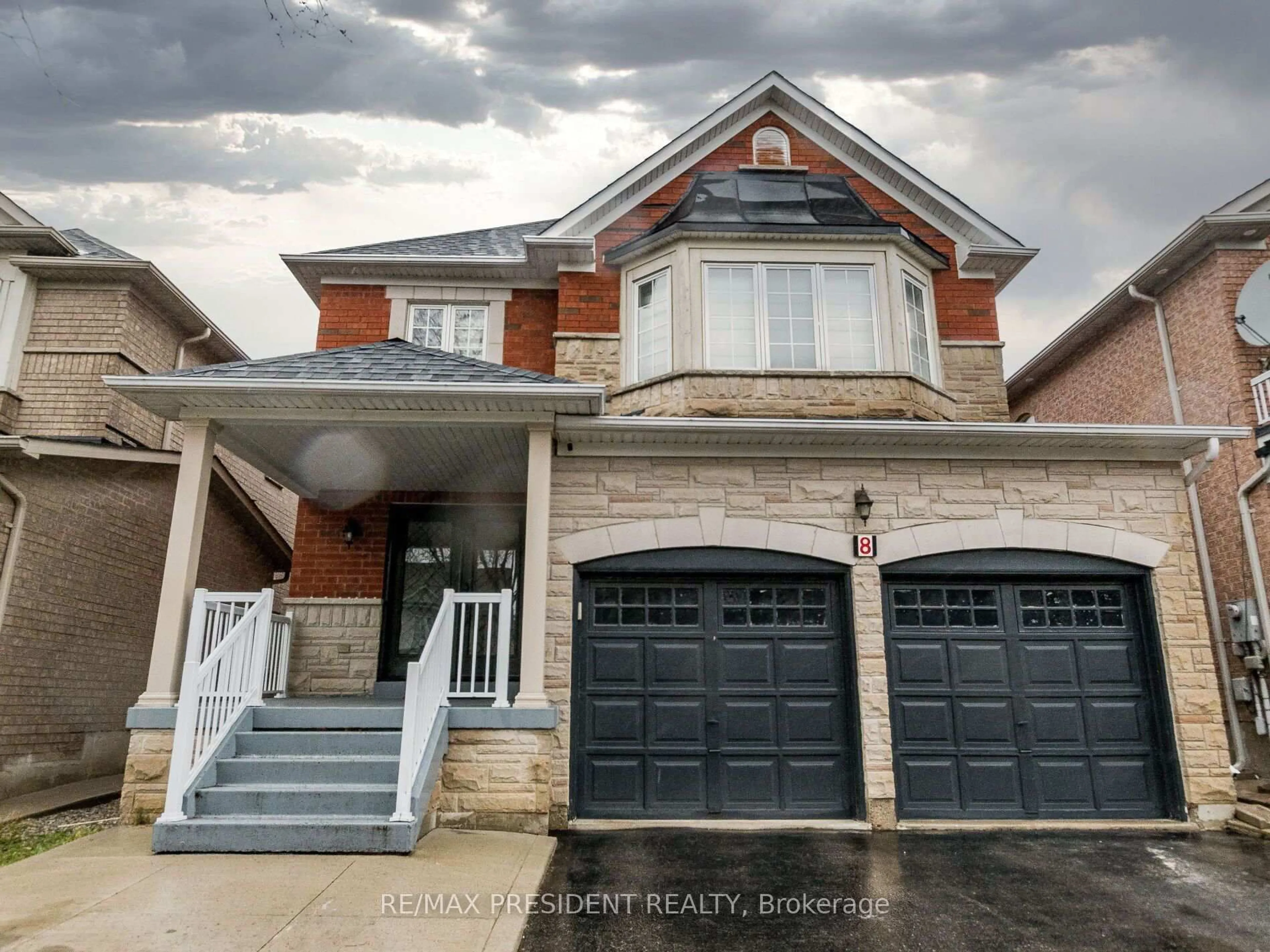 Home with brick exterior material, street for 8 River Heights Dr, Brampton Ontario L6P 2M9