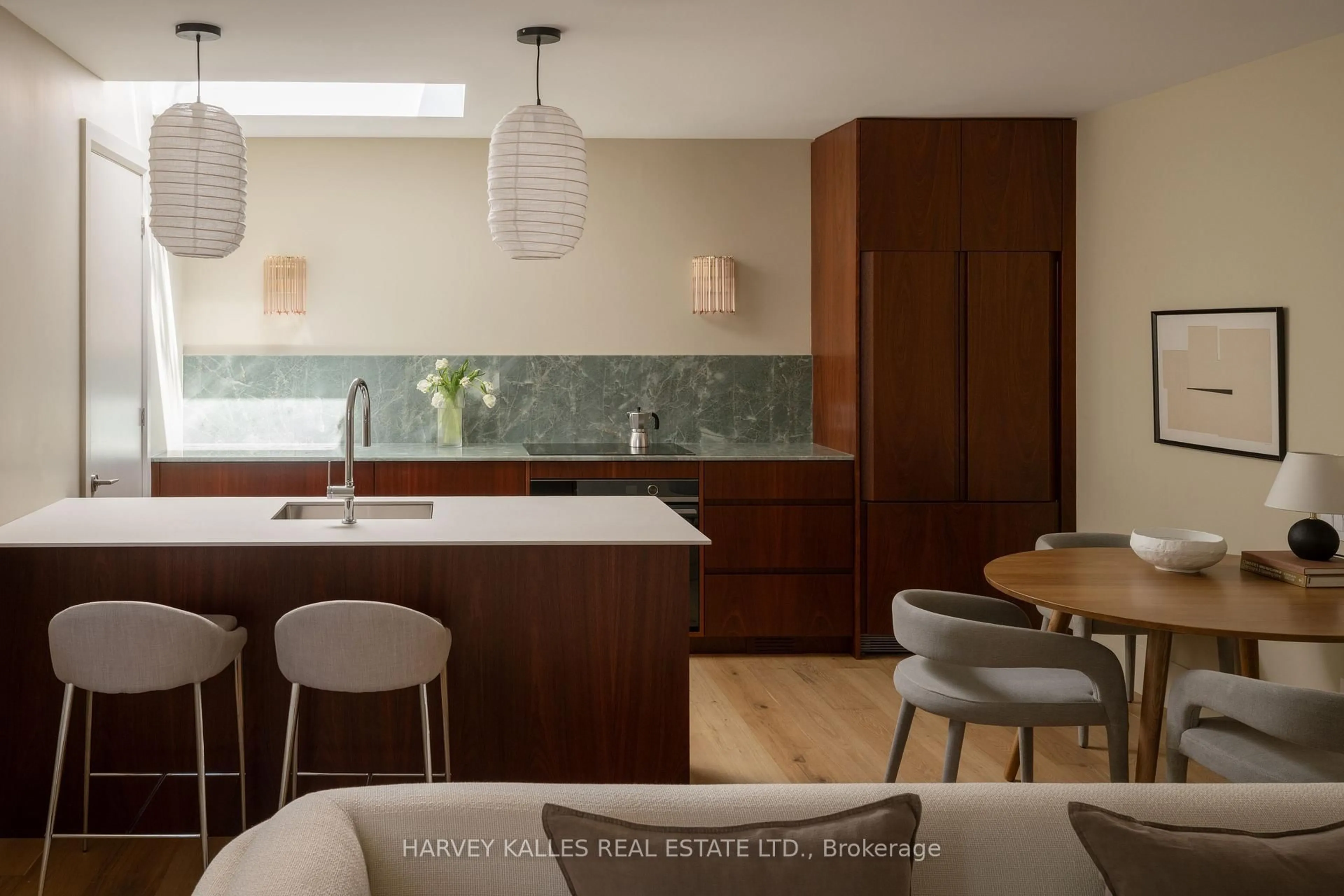 Contemporary kitchen, ceramic/tile floor for 157 Hallam St #D, Toronto Ontario M6H 1X3