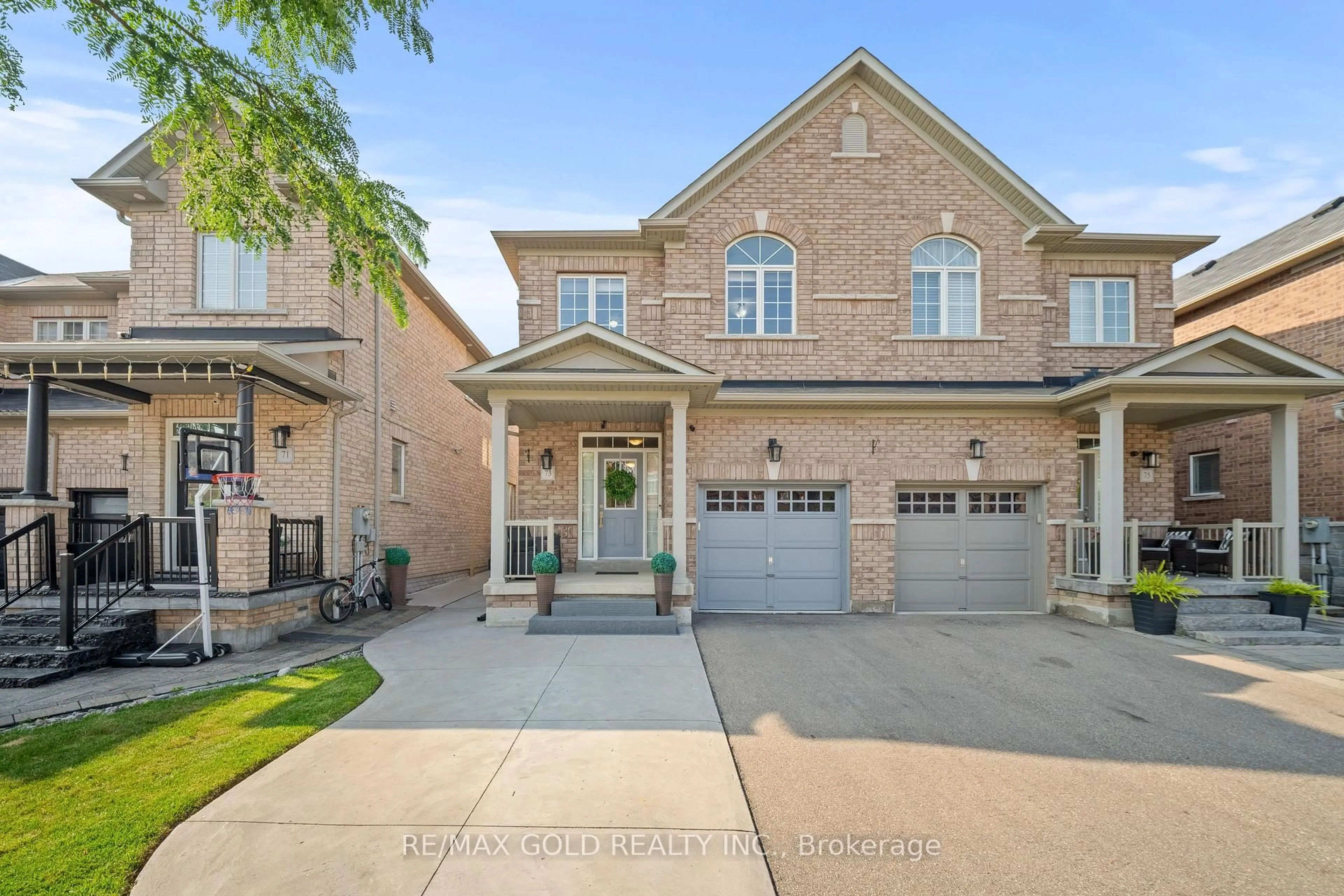 Home with brick exterior material, street for 73 Lesabre Cres, Brampton Ontario L6P 3R4