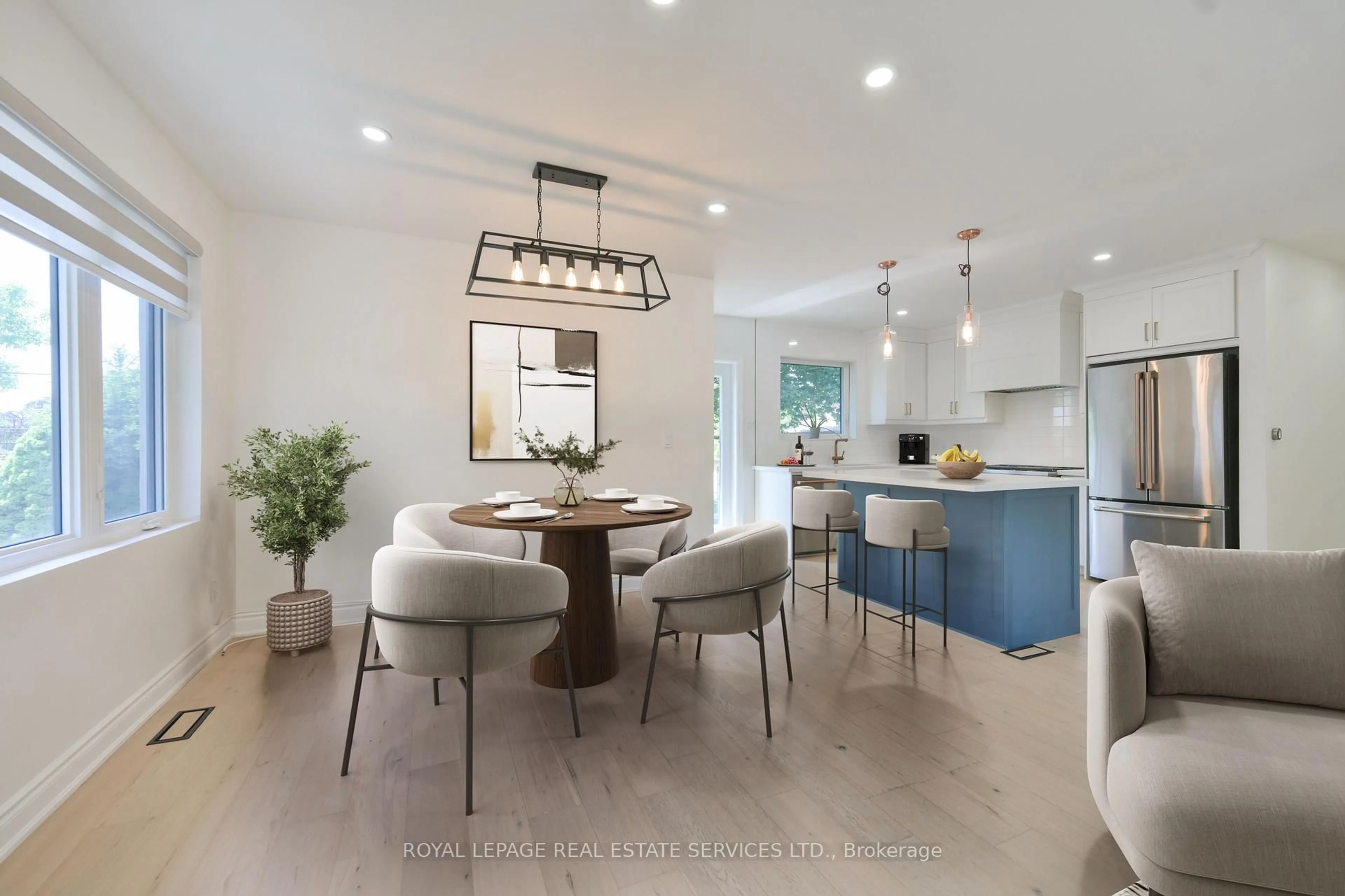 Open concept kitchen, ceramic/tile floor for 18 Celestine Dr, Toronto Ontario M9R 3N1