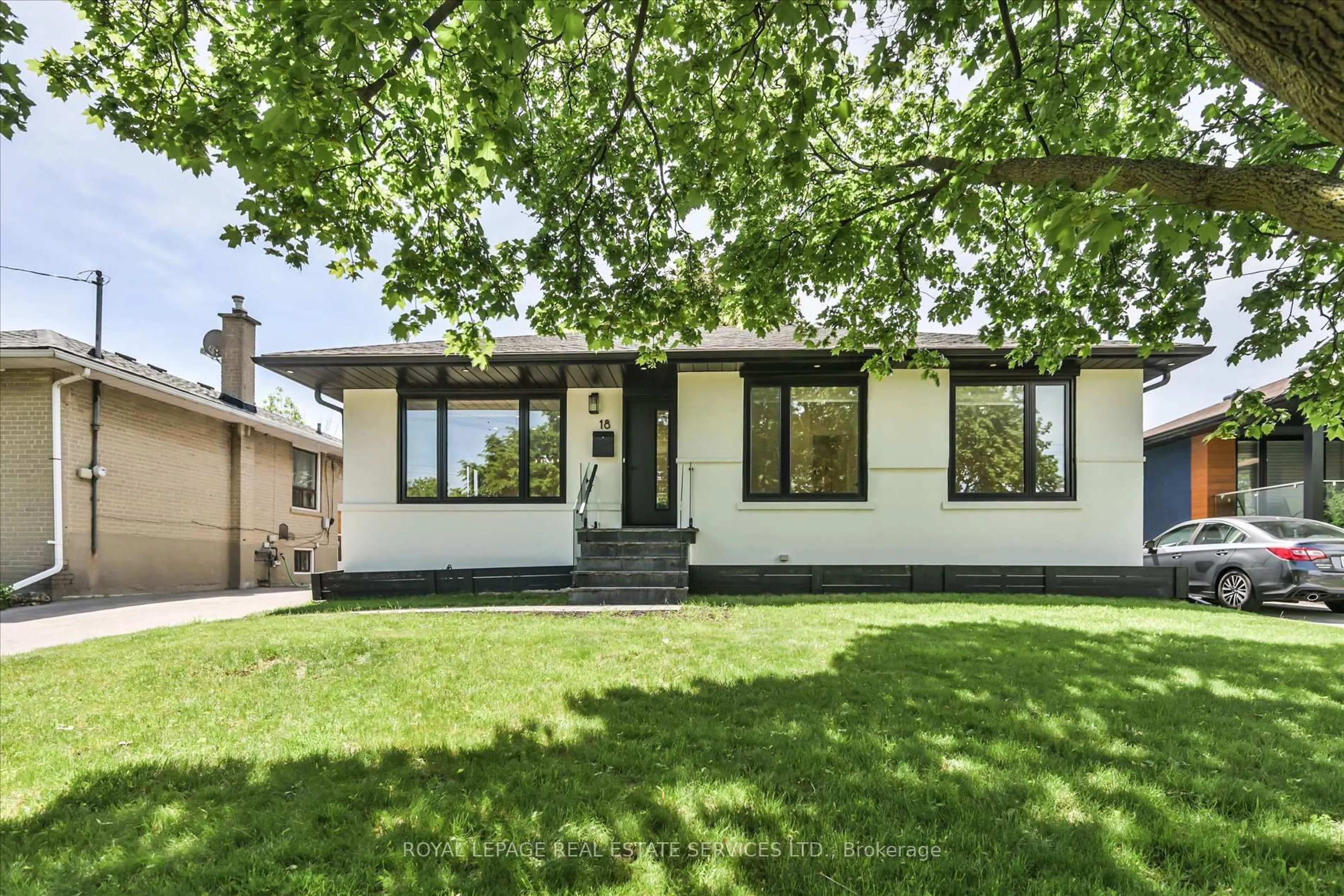 Home with vinyl exterior material, street for 18 Celestine Dr, Toronto Ontario M9R 3N1