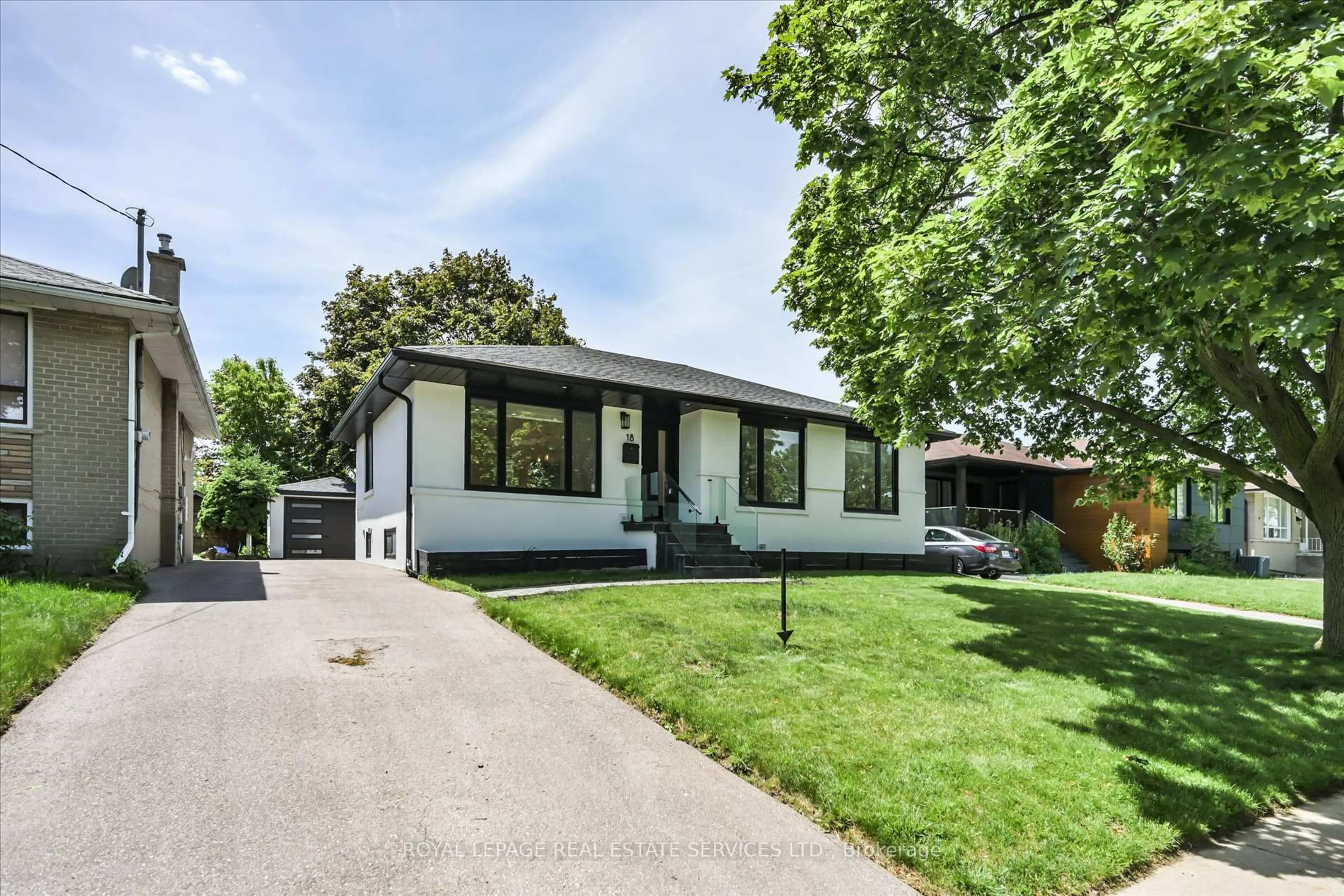 Home with vinyl exterior material, street for 18 Celestine Dr, Toronto Ontario M9R 3N1