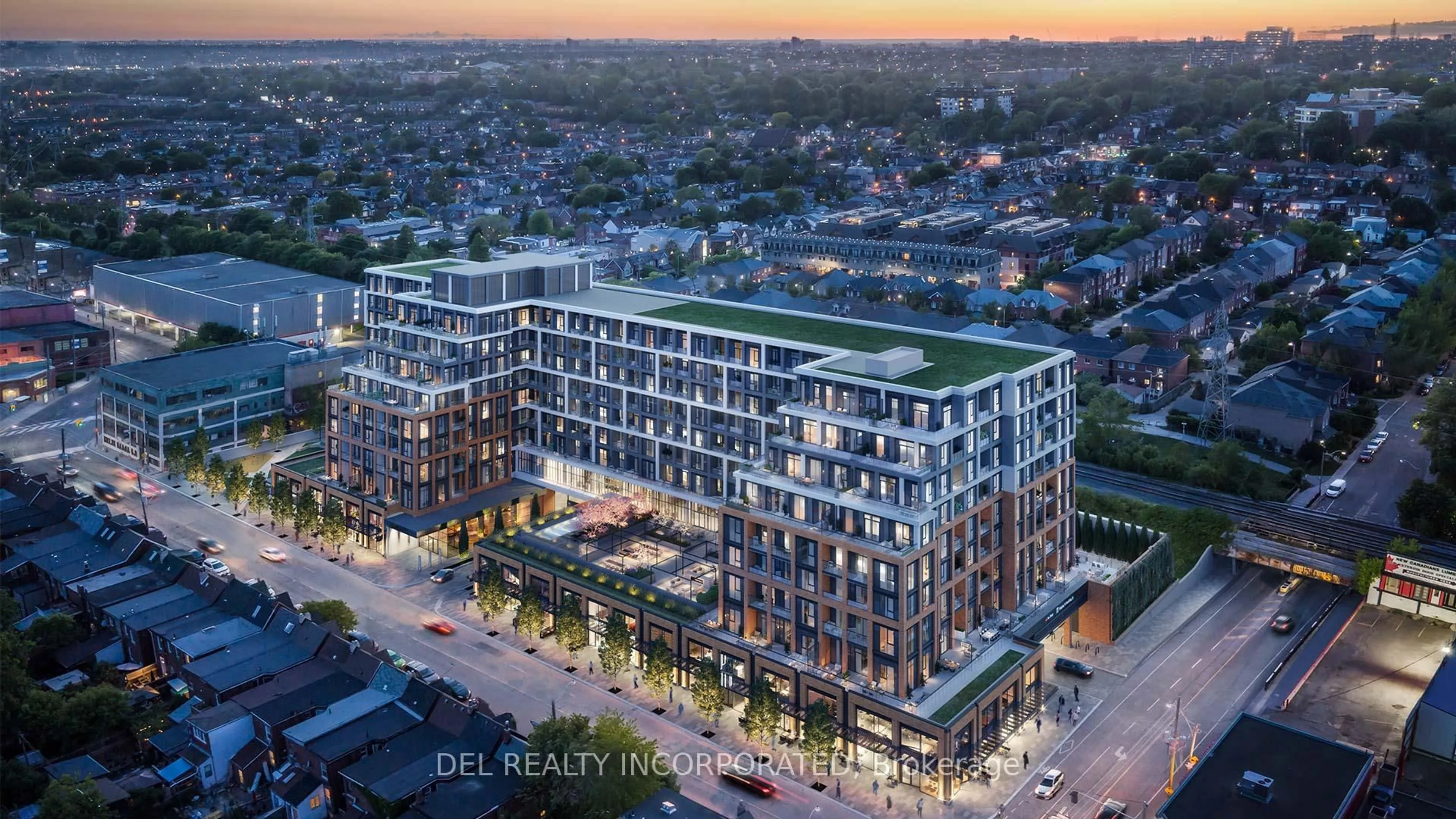 A pic from outside/outdoor area/front of a property/back of a property/a pic from drone, building for 858 Dupont St #327, Toronto Ontario M6G 0C1