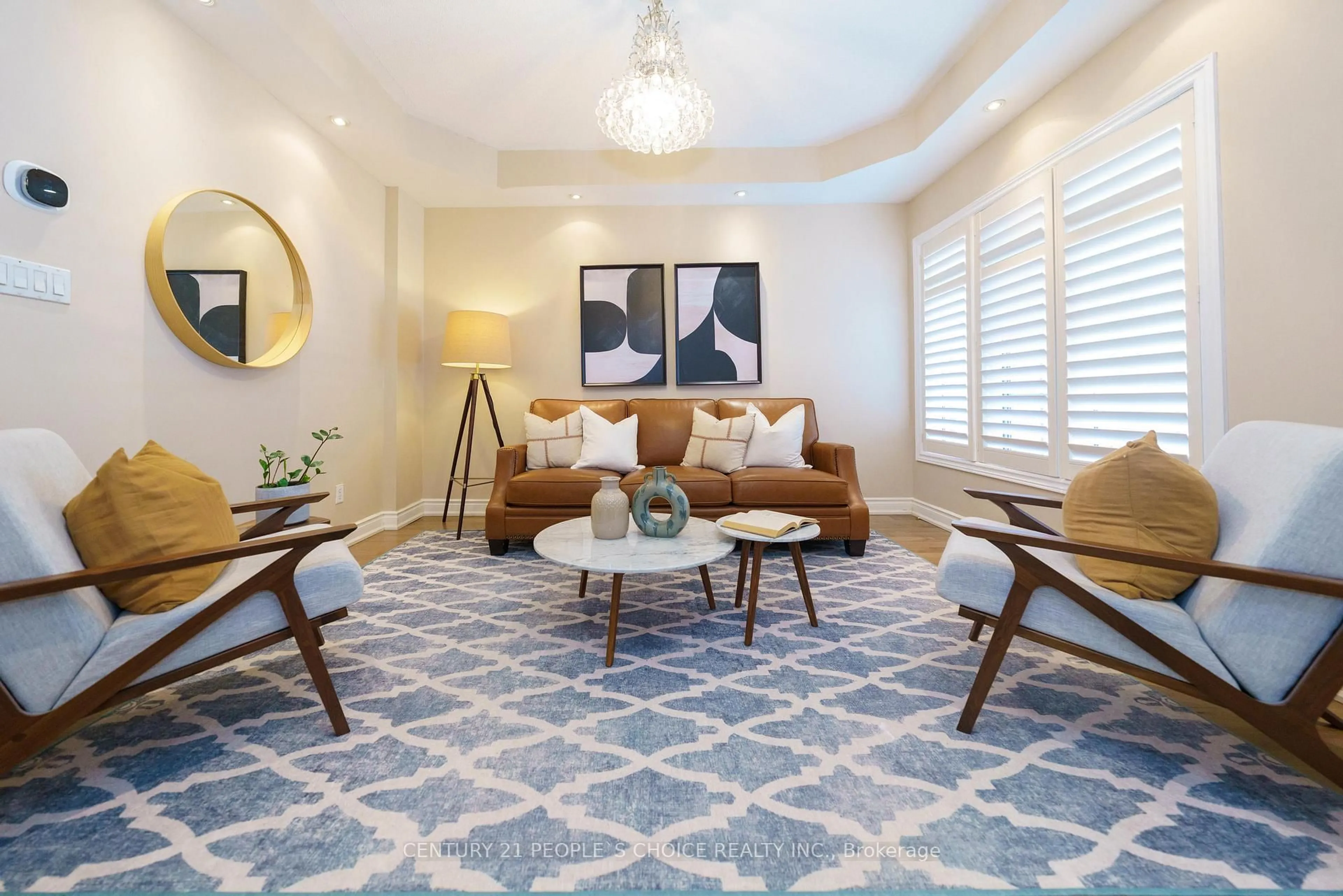 Living room with furniture, carpet floor for 2296 Owlridge Dr, Oakville Ontario L6M 3V4