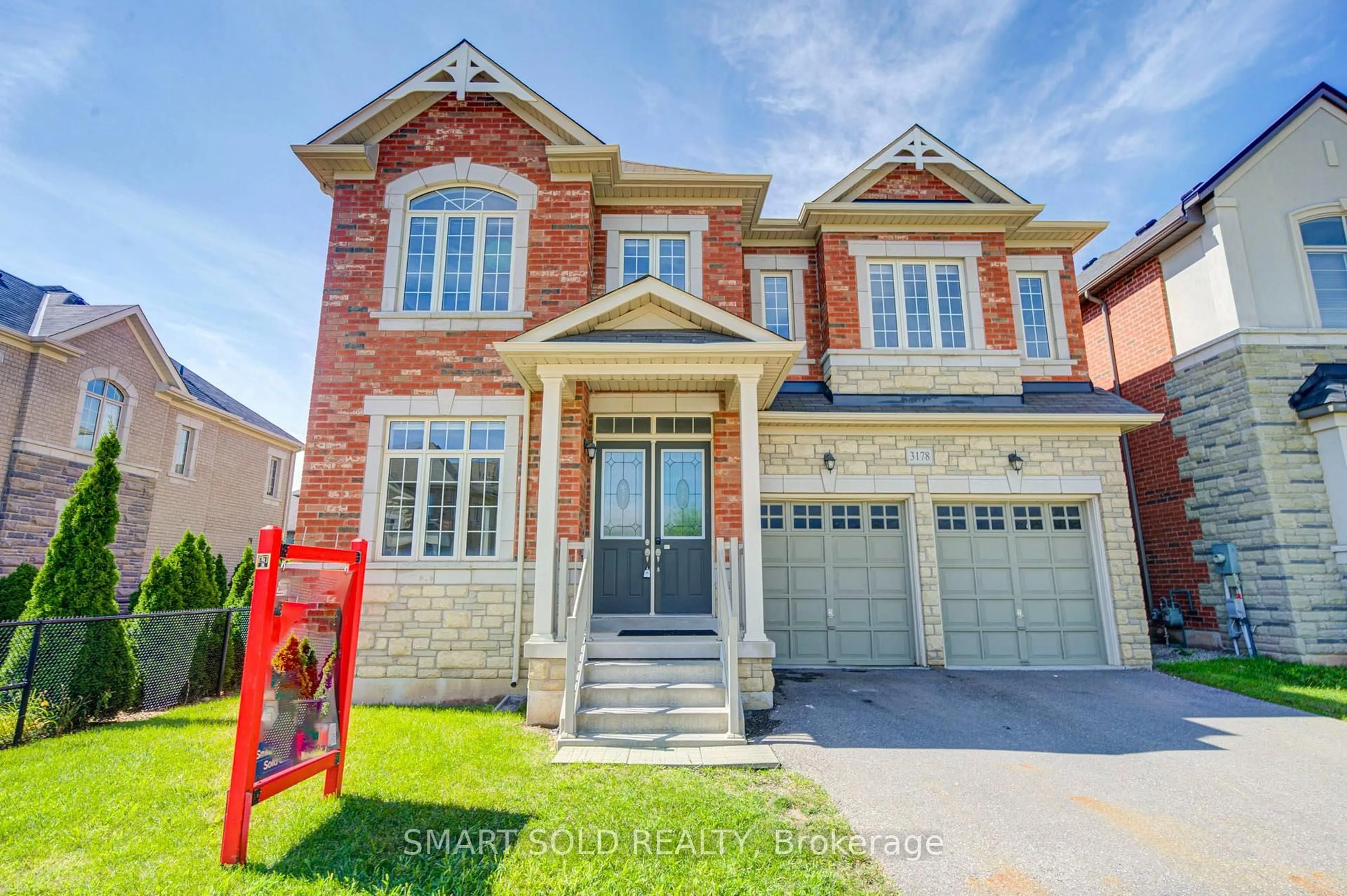 Home with brick exterior material, street for 3178 Buttonbush Tr, Oakville Ontario L6H 0T4