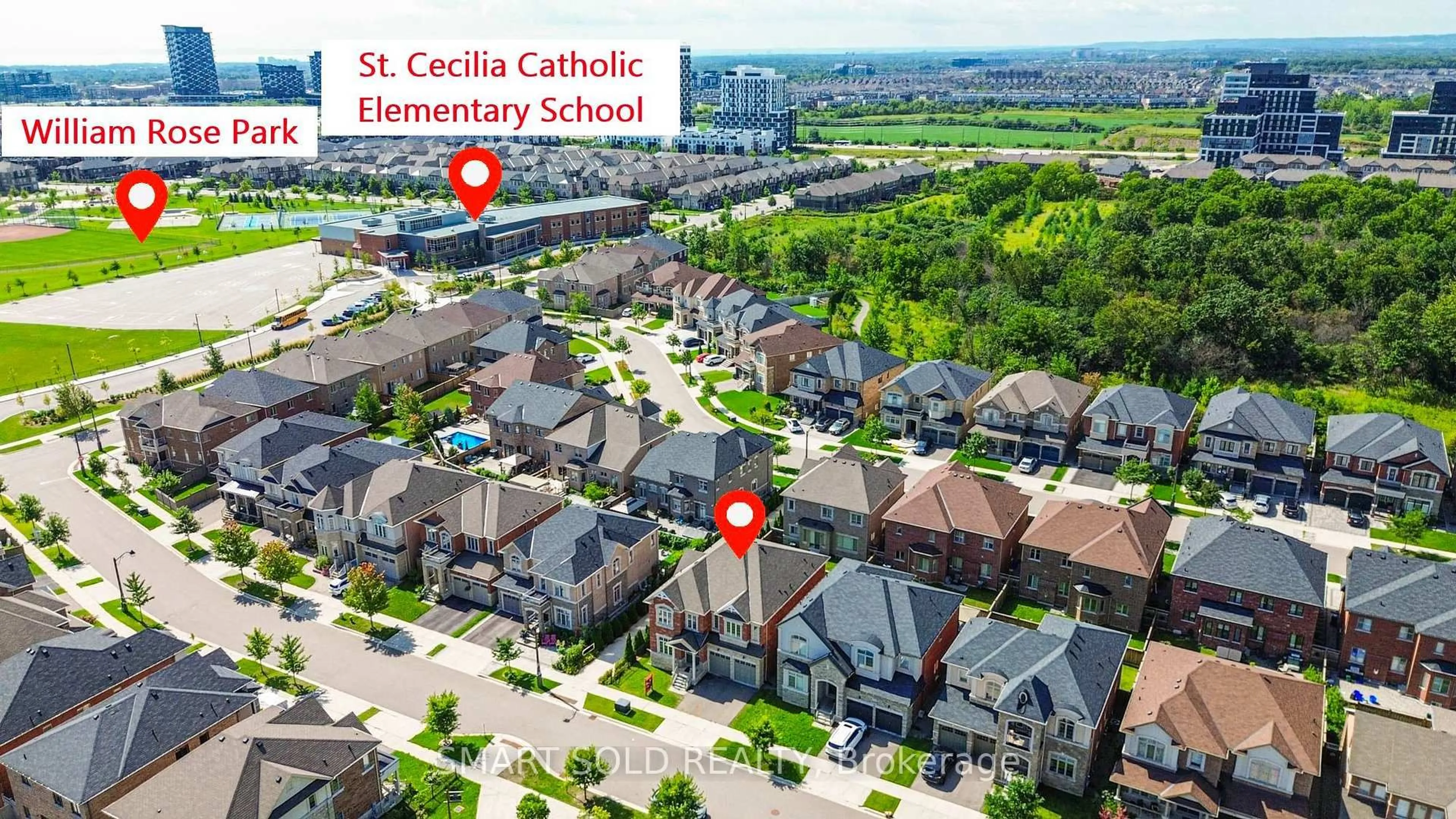 A pic from outside/outdoor area/front of a property/back of a property/a pic from drone, street for 3178 Buttonbush Tr, Oakville Ontario L6H 0T4