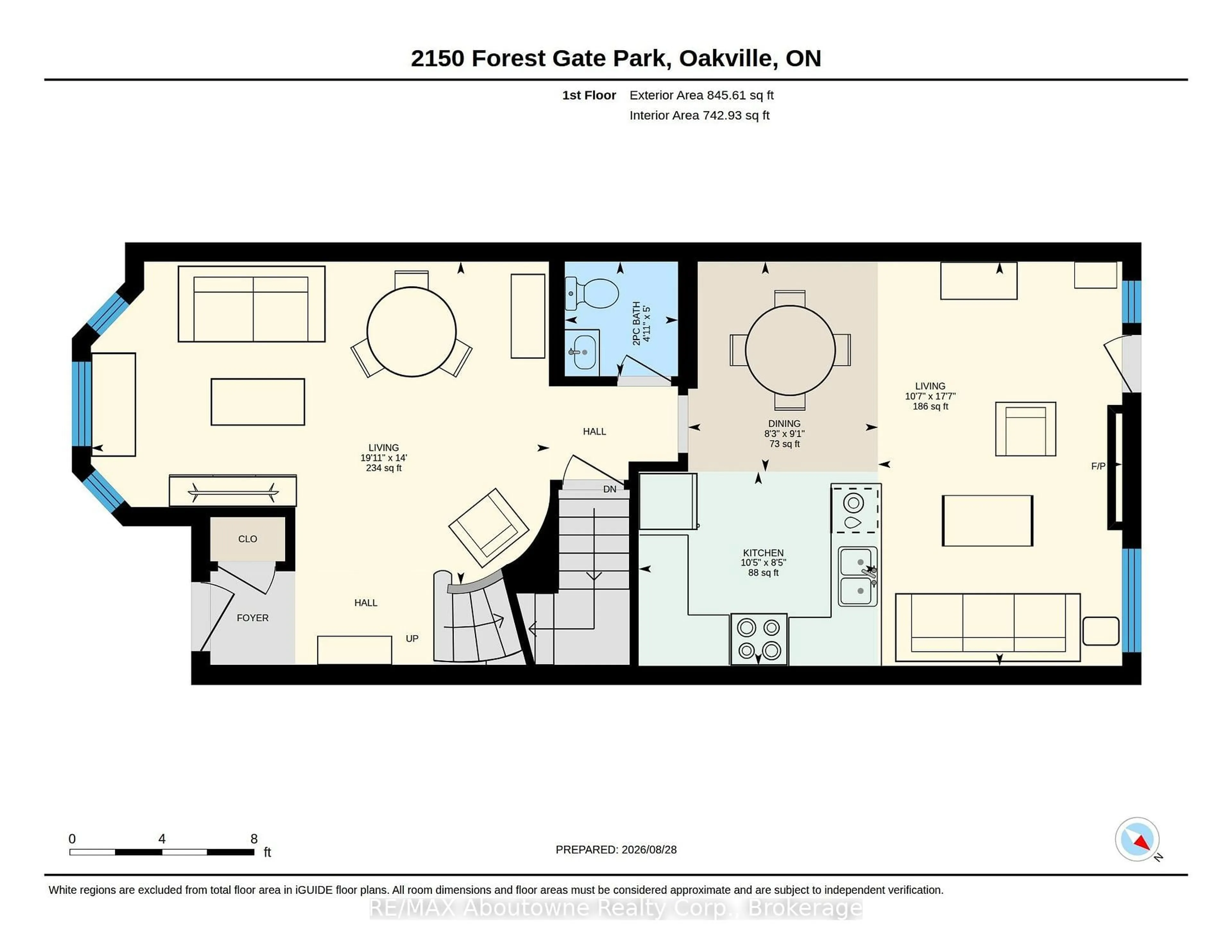Floor plan for 2150 Forest Gate Park, Oakville Ontario L6M 4B4