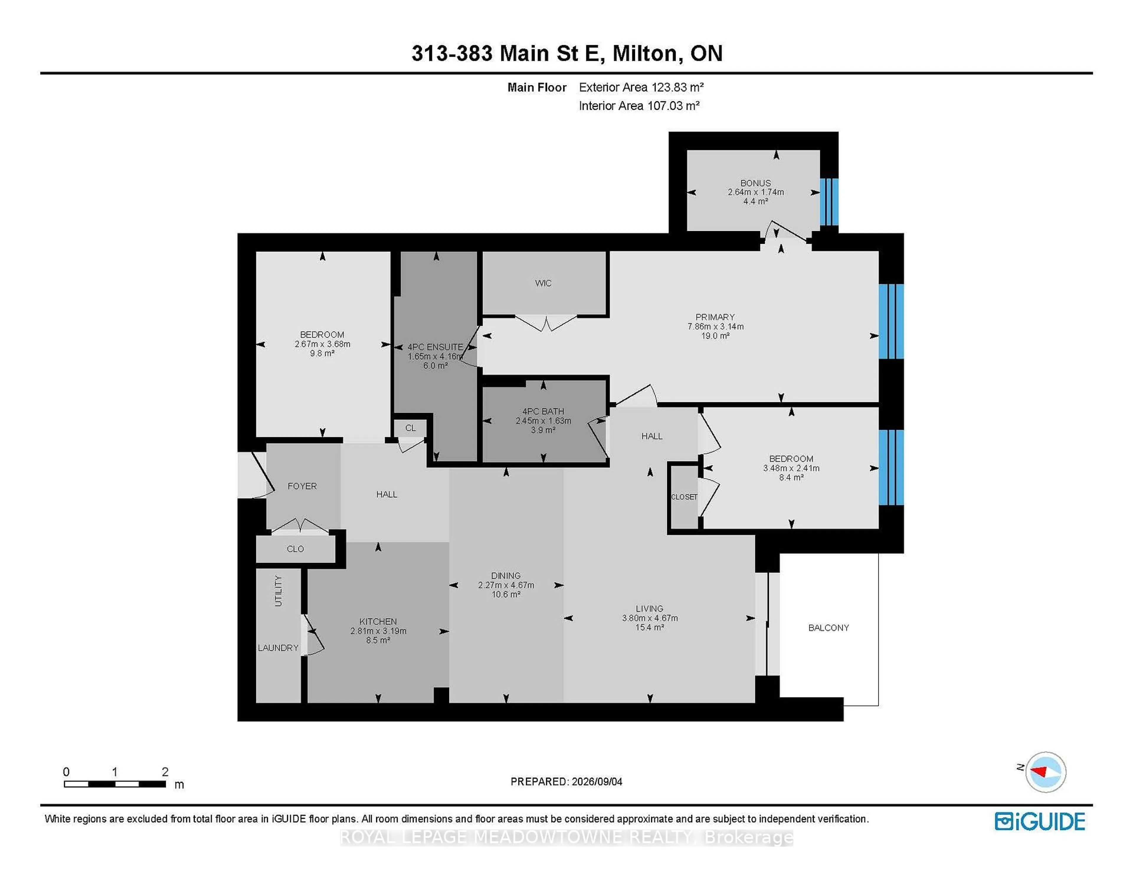 Floor plan for 383 Main St #313, Milton Ontario L9T 8K8