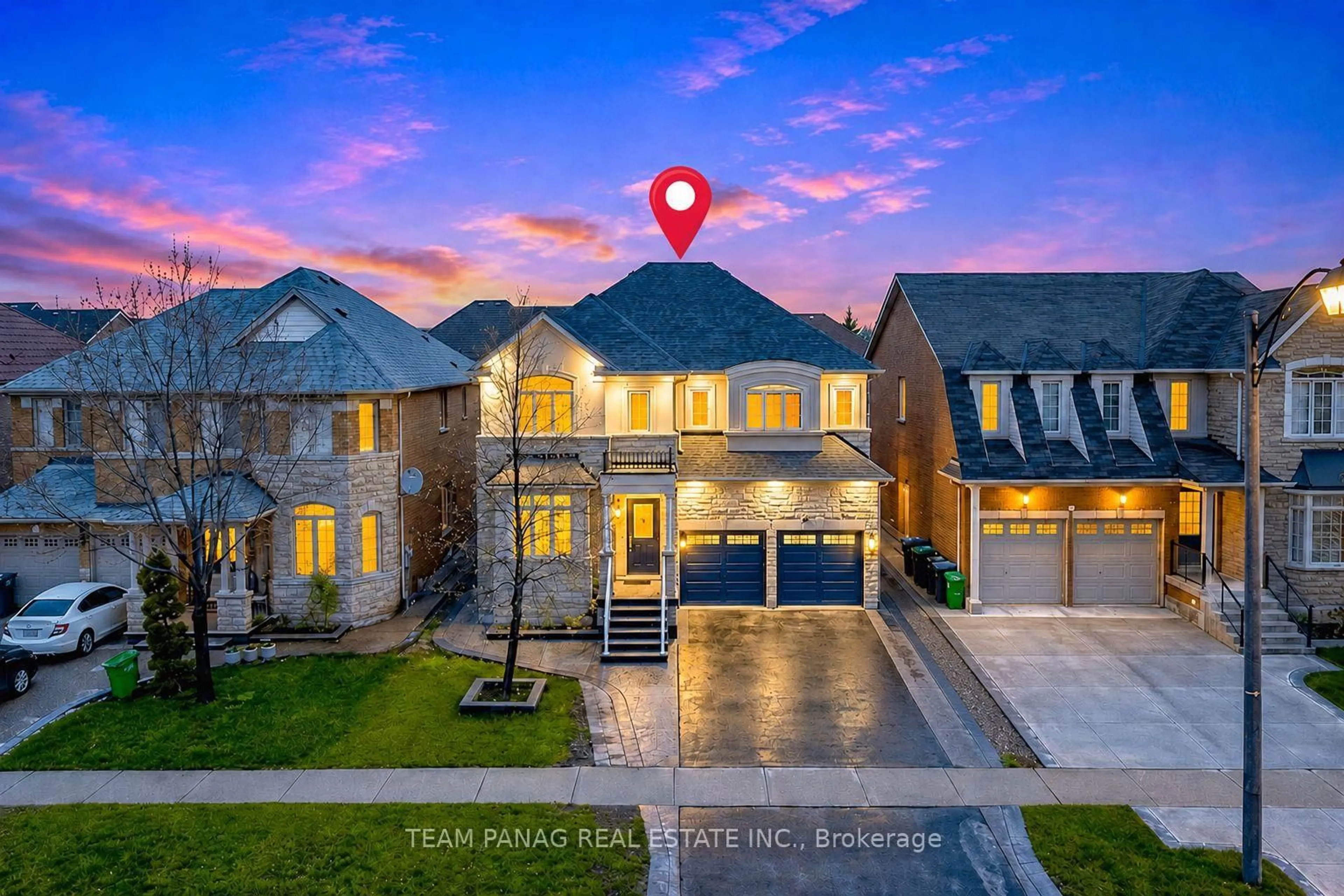 A pic from outside/outdoor area/front of a property/back of a property/a pic from drone, street for 19 Valleycreek Dr, Brampton Ontario L6P 2B7
