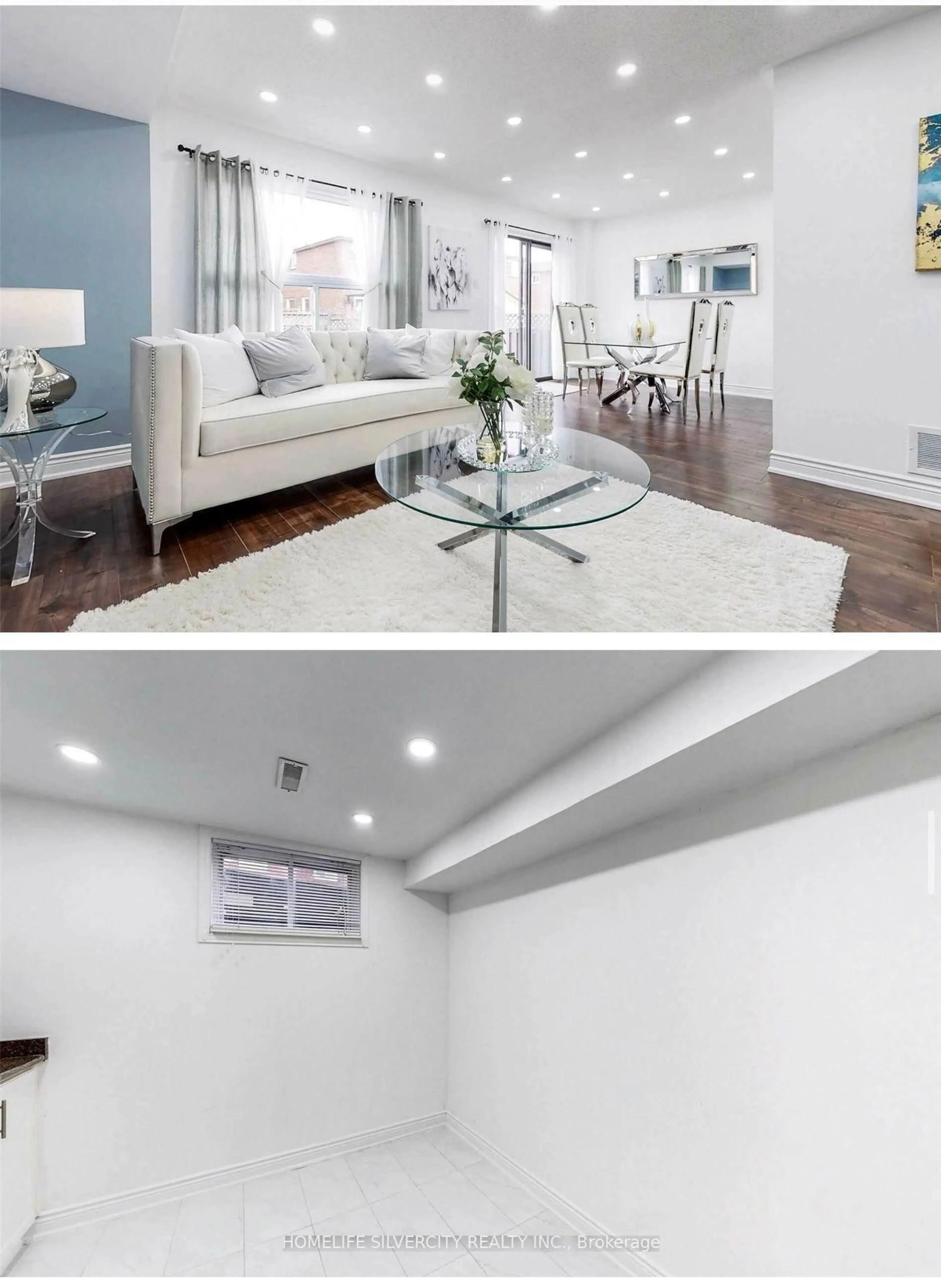 Living room with furniture, wood/laminate floor for 4675 Empire Cres, Mississauga Ontario L5R 1M8
