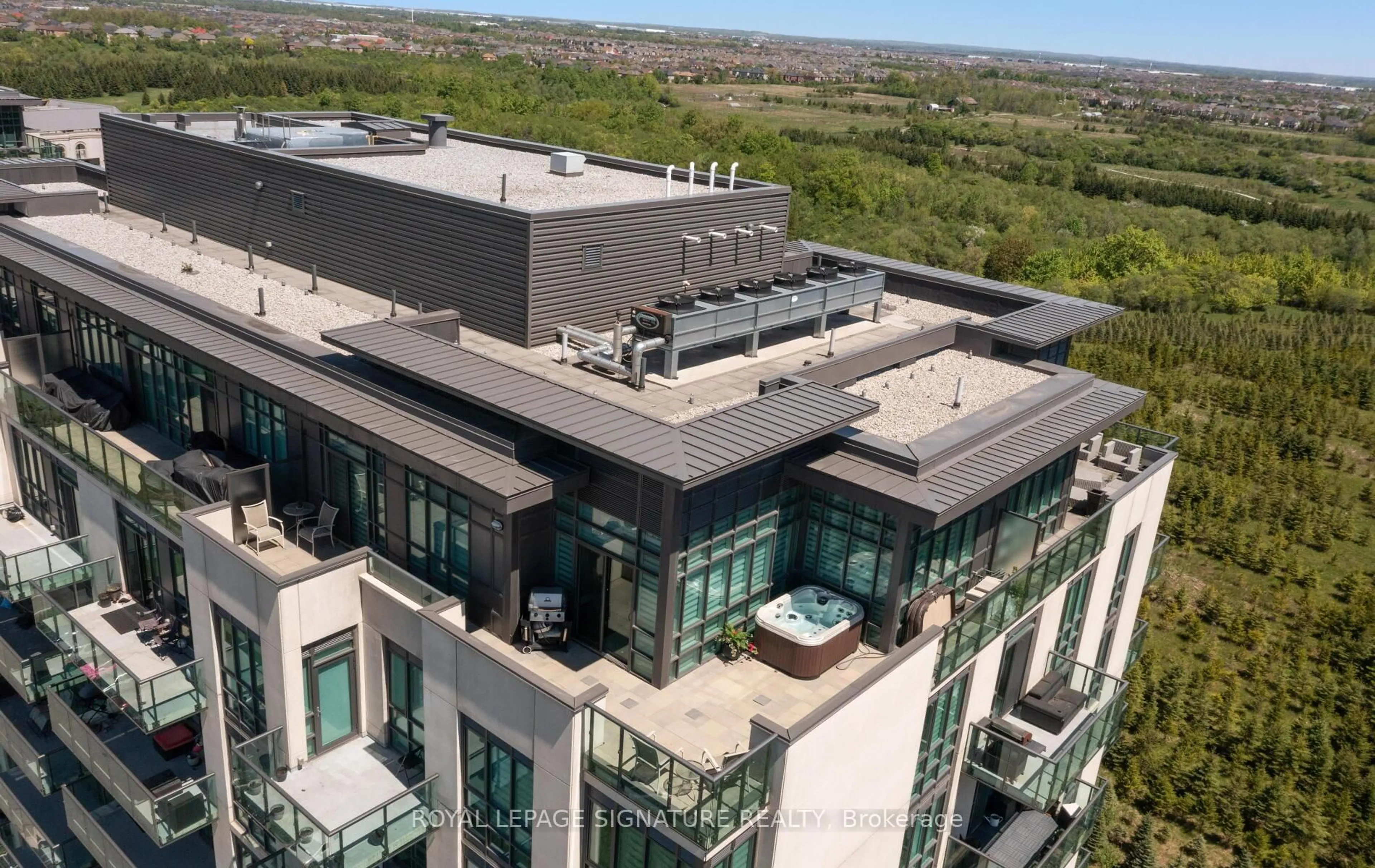 A pic from outside/outdoor area/front of a property/back of a property/a pic from drone, city buildings view from balcony for 55 Yorkland Blvd #PH1202, Brampton Ontario L7A 0A1