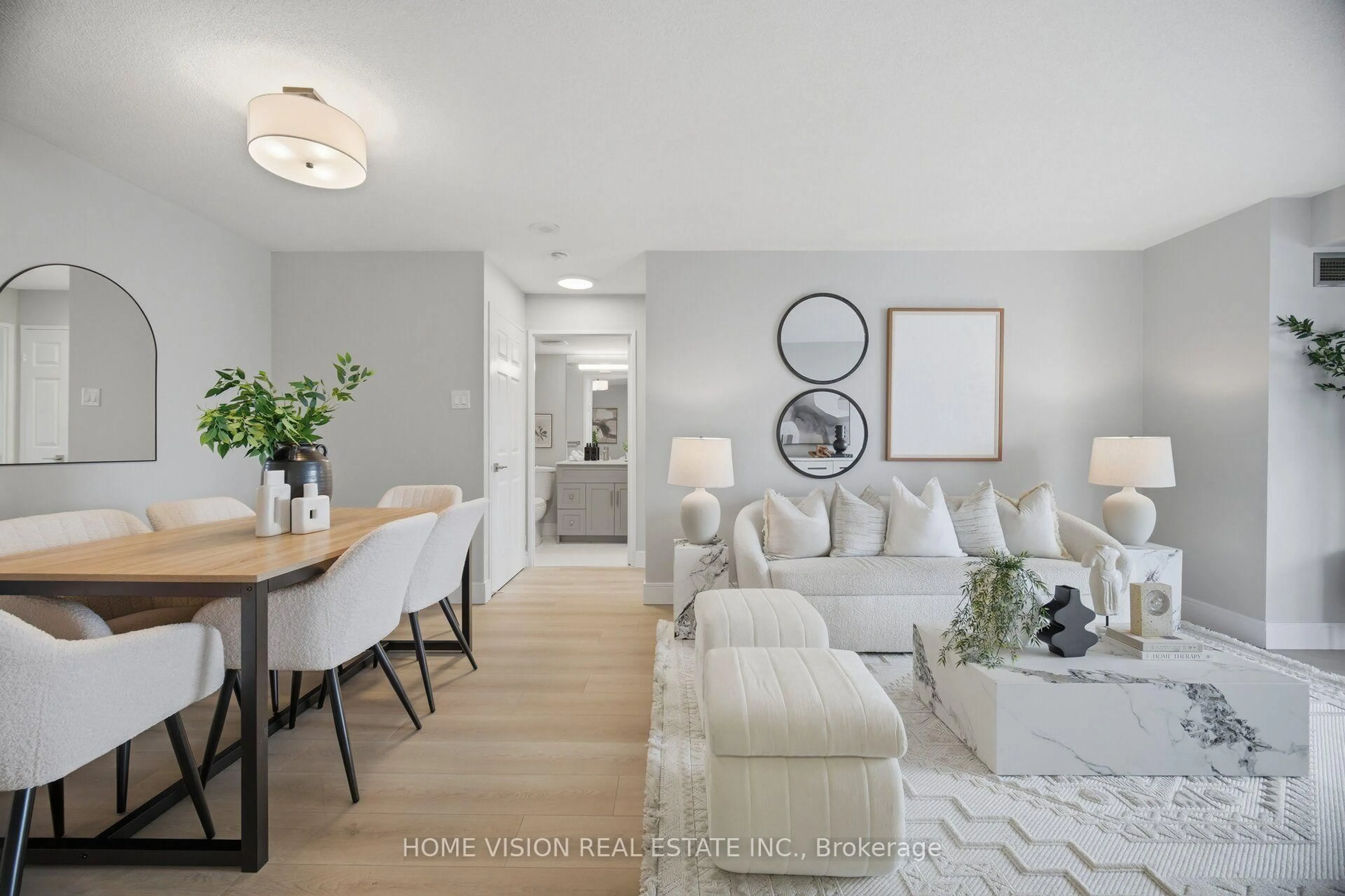 Living room with furniture, unknown for 400 Webb Dr #1407, Mississauga Ontario L5B 3Z7