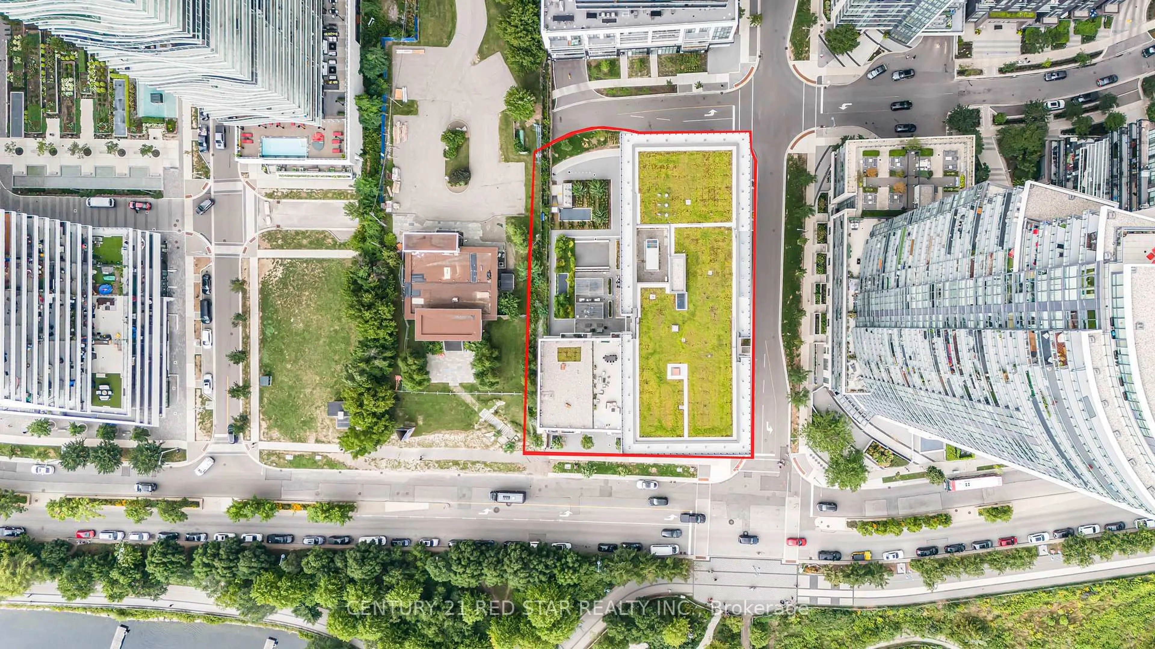 A pic from outside/outdoor area/front of a property/back of a property/a pic from drone, street for 65 Annie Craig Dr #316, Toronto Ontario M8V 0G3