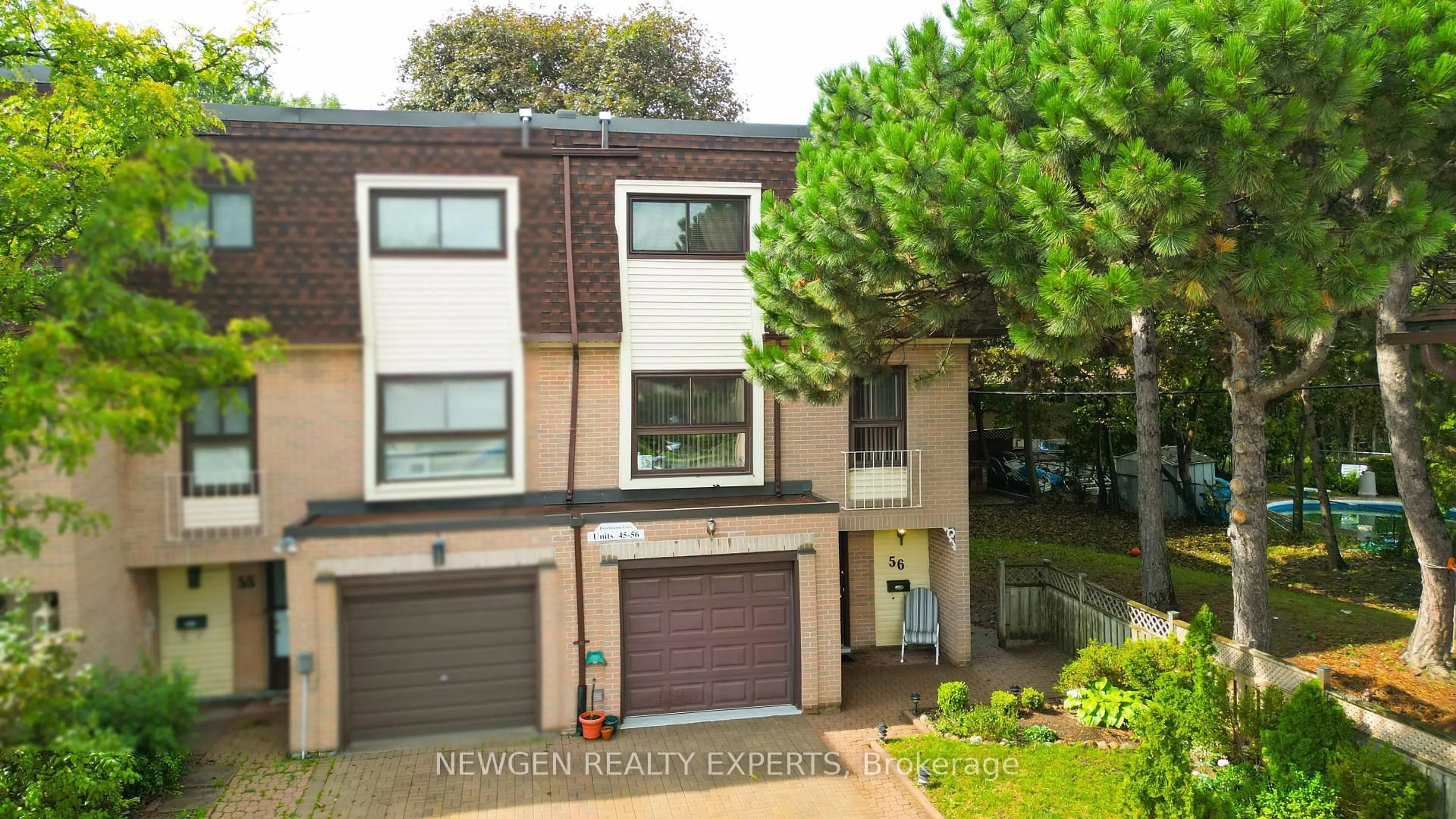 A pic from outside/outdoor area/front of a property/back of a property/a pic from drone, street for 46 Dearbourne Blvd #56, Brampton Ontario L6T 1J7