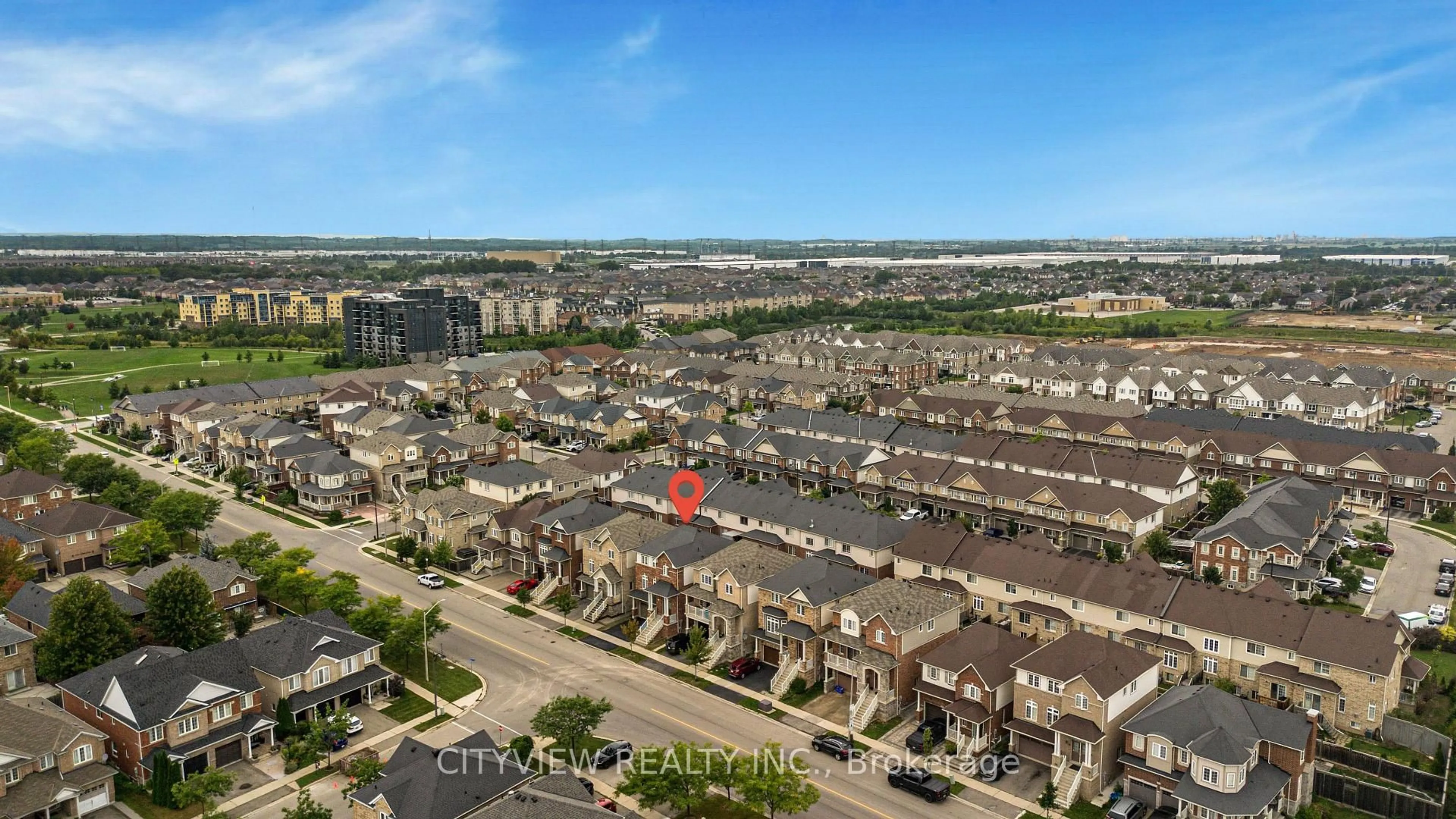 A pic from outside/outdoor area/front of a property/back of a property/a pic from drone, city buildings view from balcony for 569 Miller Way, Milton Ontario L9T 8L8