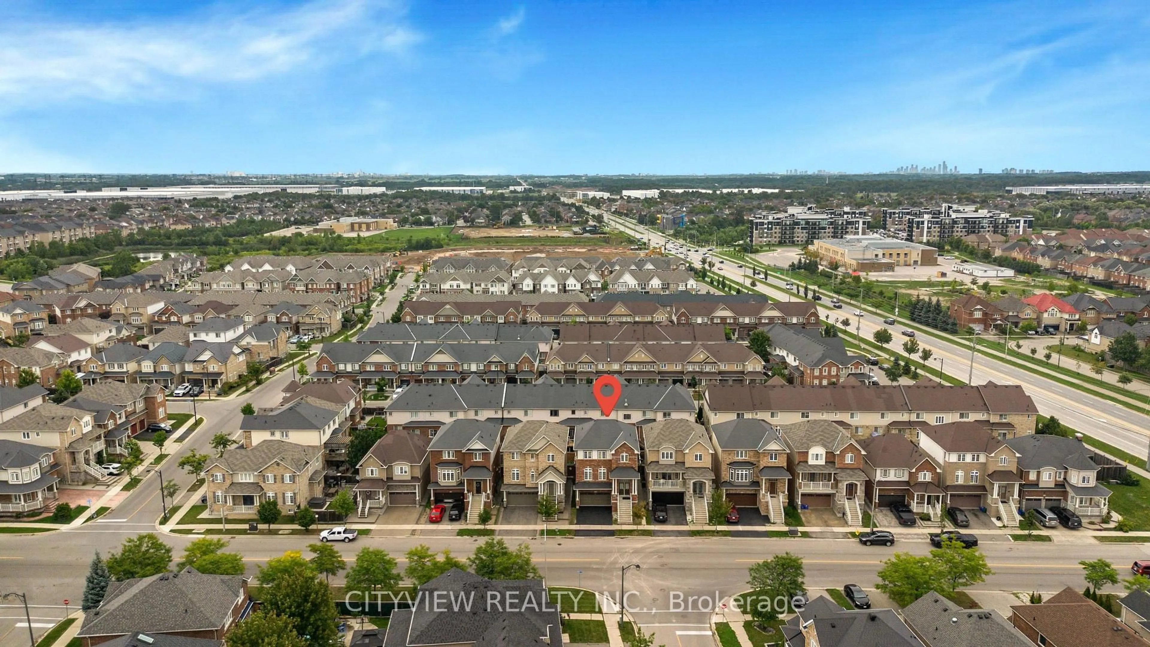 A pic from outside/outdoor area/front of a property/back of a property/a pic from drone, city buildings view from balcony for 569 Miller Way, Milton Ontario L9T 8L8