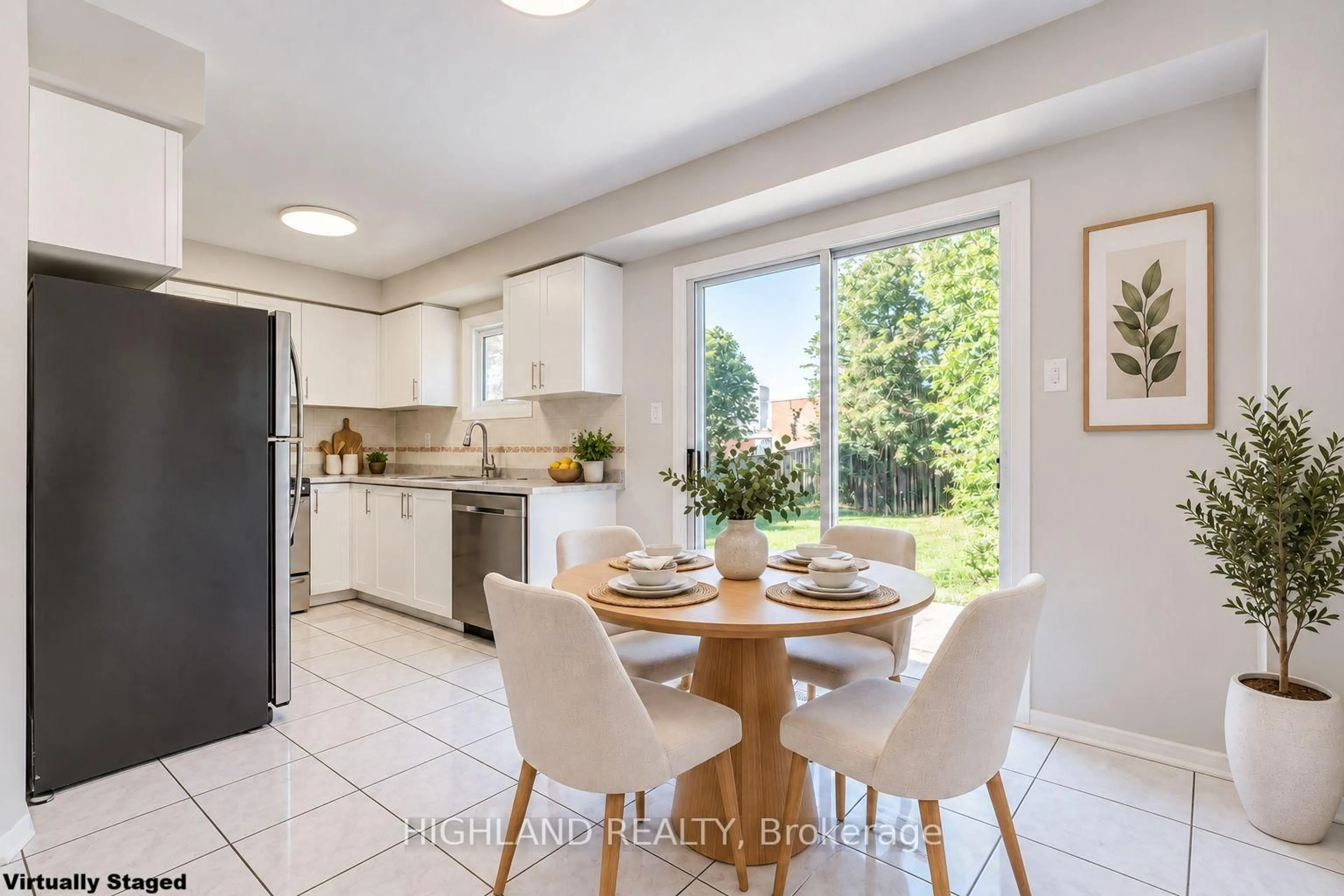 Open concept kitchen, ceramic/tile floor for 2032 Glenada Cres, Oakville Ontario L6H 4M5