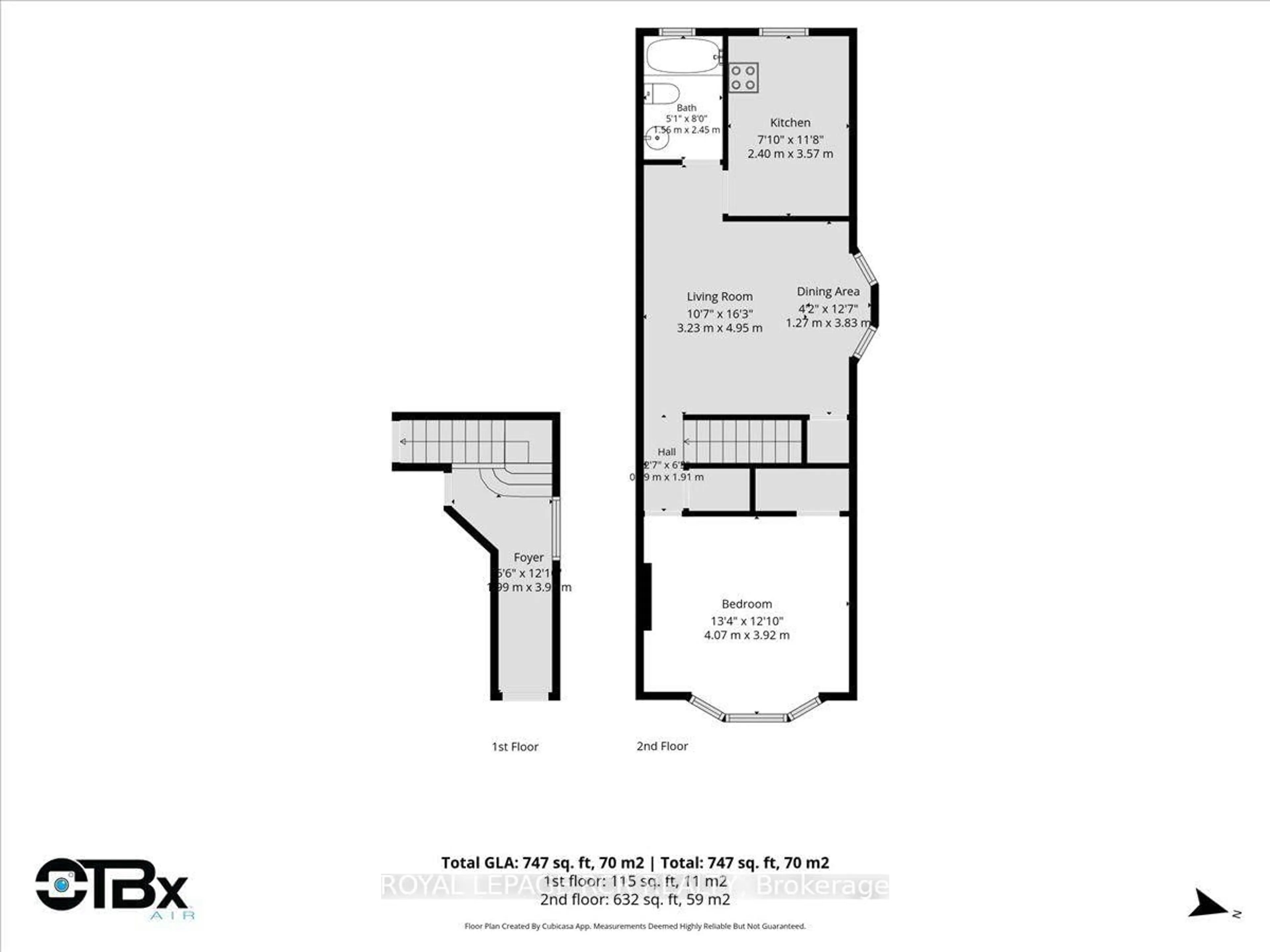 Floor plan for 966 Shaw St, Toronto Ontario M6G 3M7