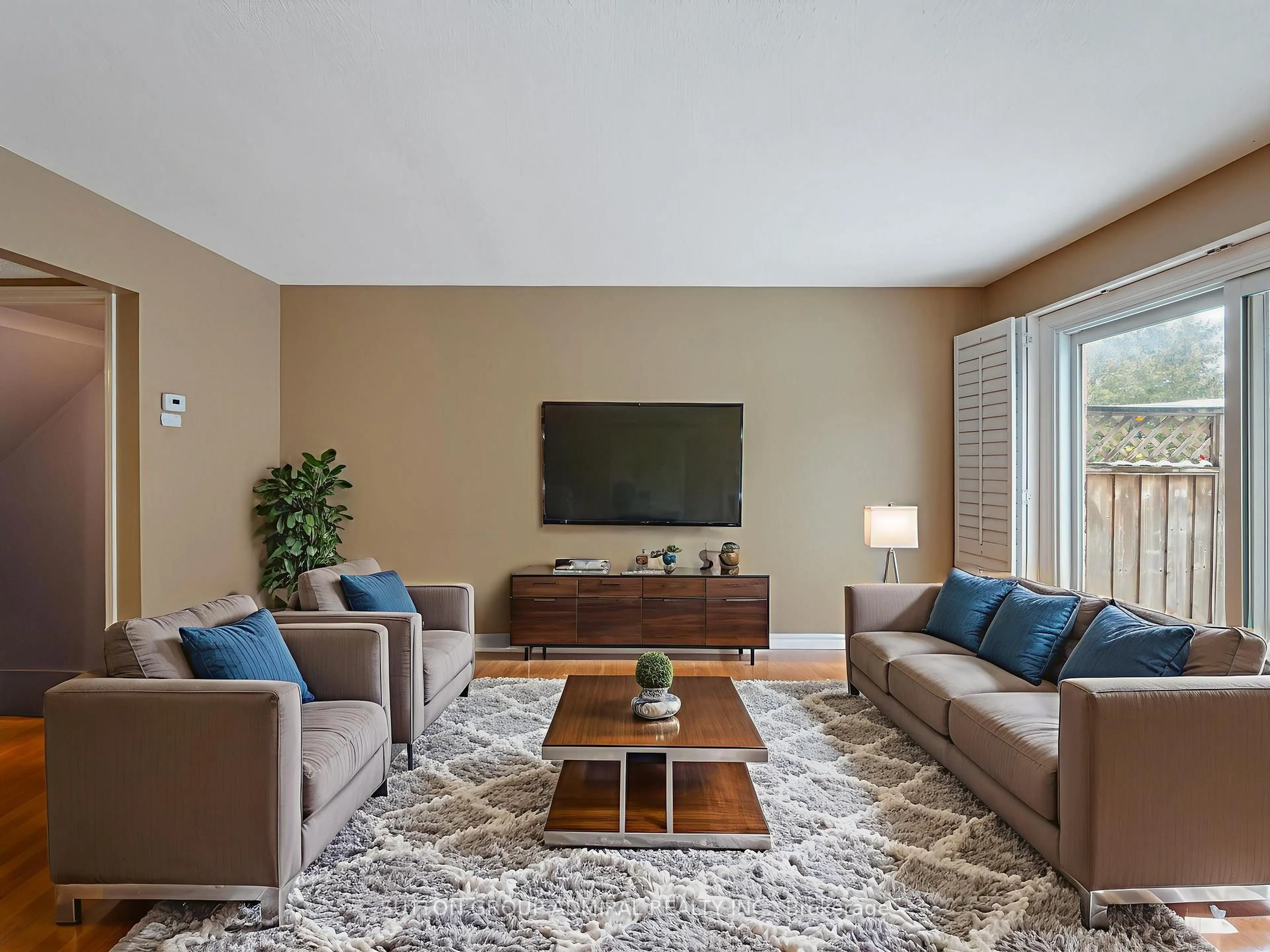 Living room with furniture, unknown for 385 The East Mall ##60, Toronto Ontario M9B 6J4