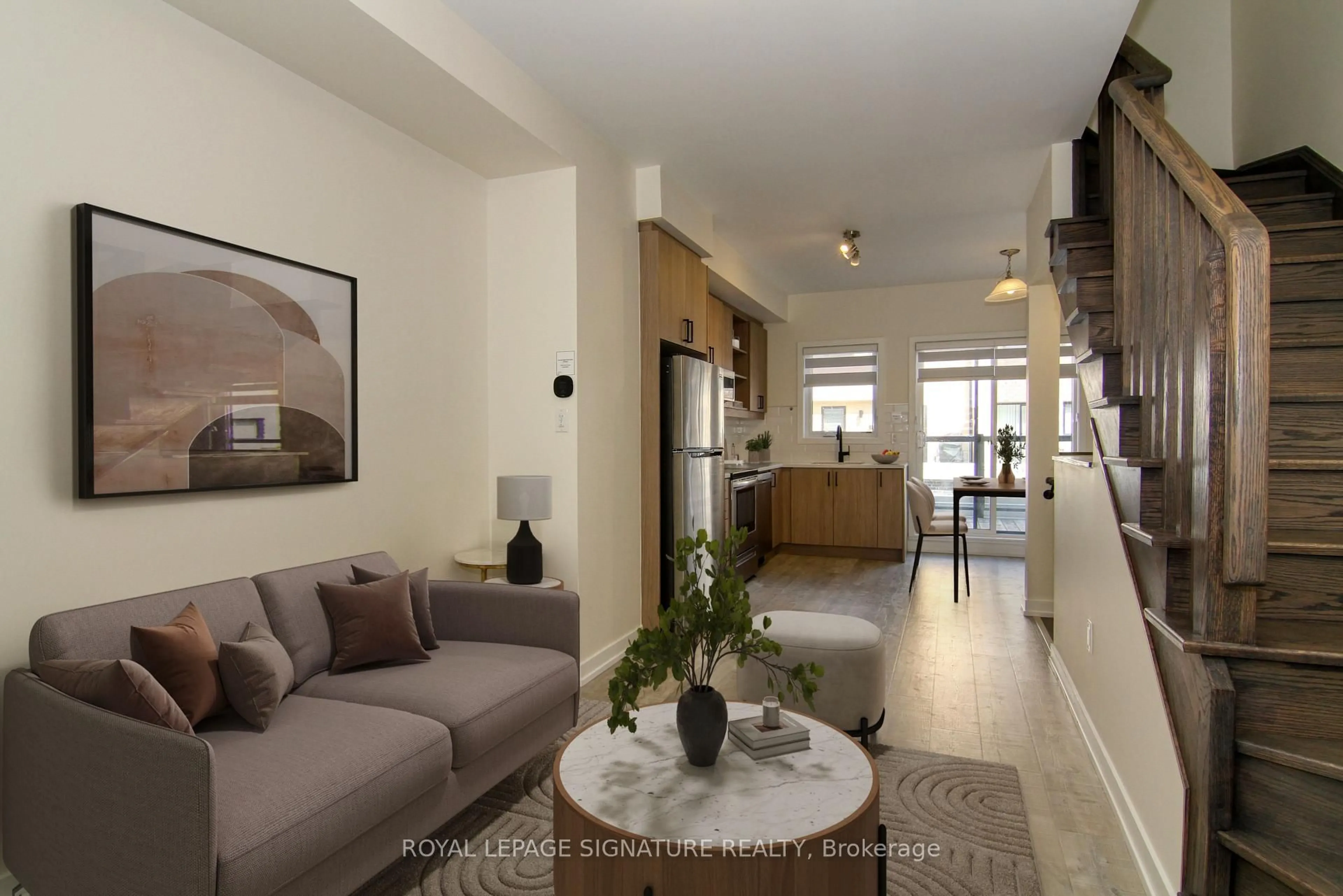Living room with furniture, unknown for 90 Stanley Greene Blvd #2, Toronto Ontario M3K 0C8