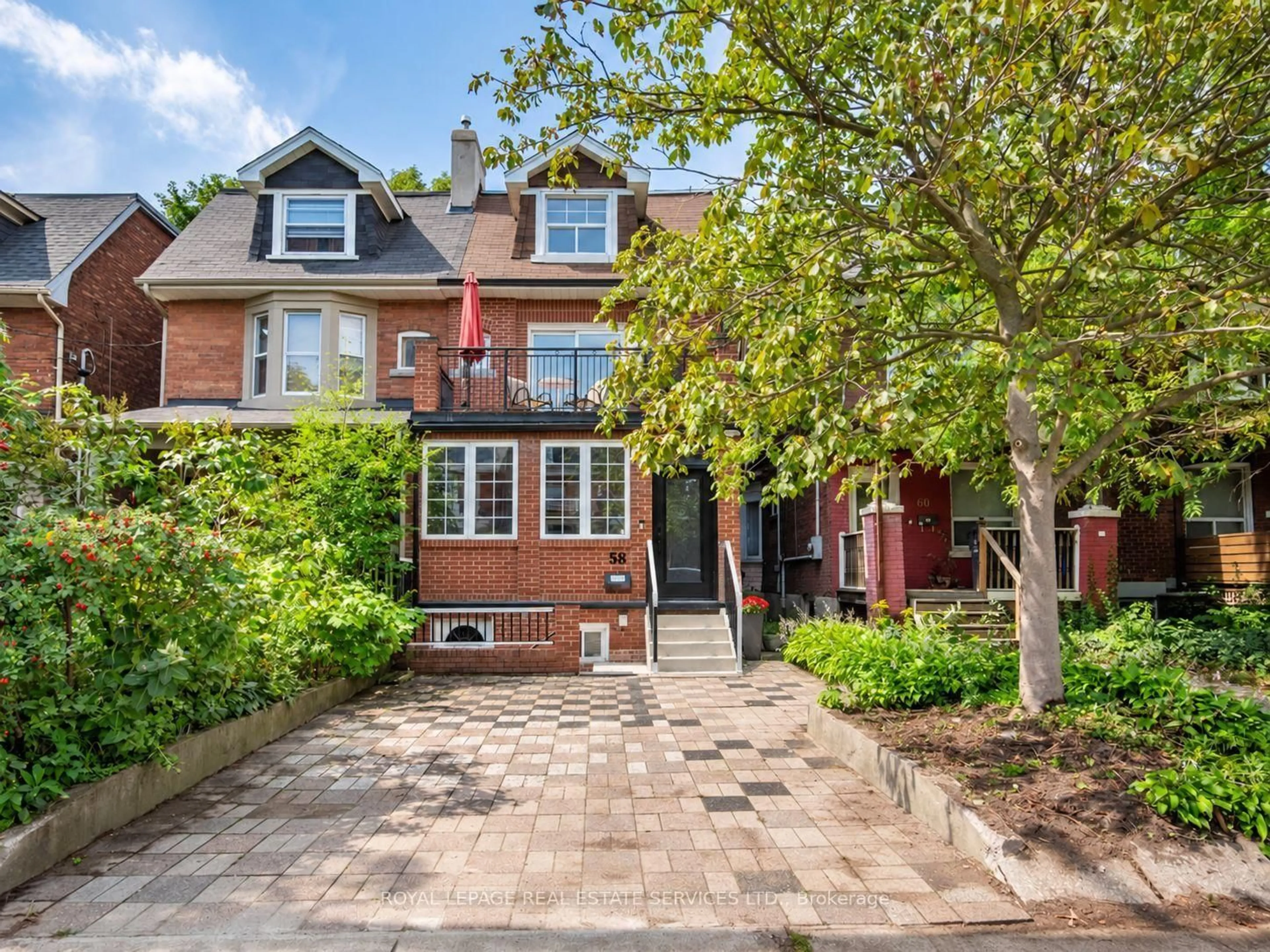 Home with brick exterior material, street for 58 Pauline Ave, Toronto Ontario M6H 3M8
