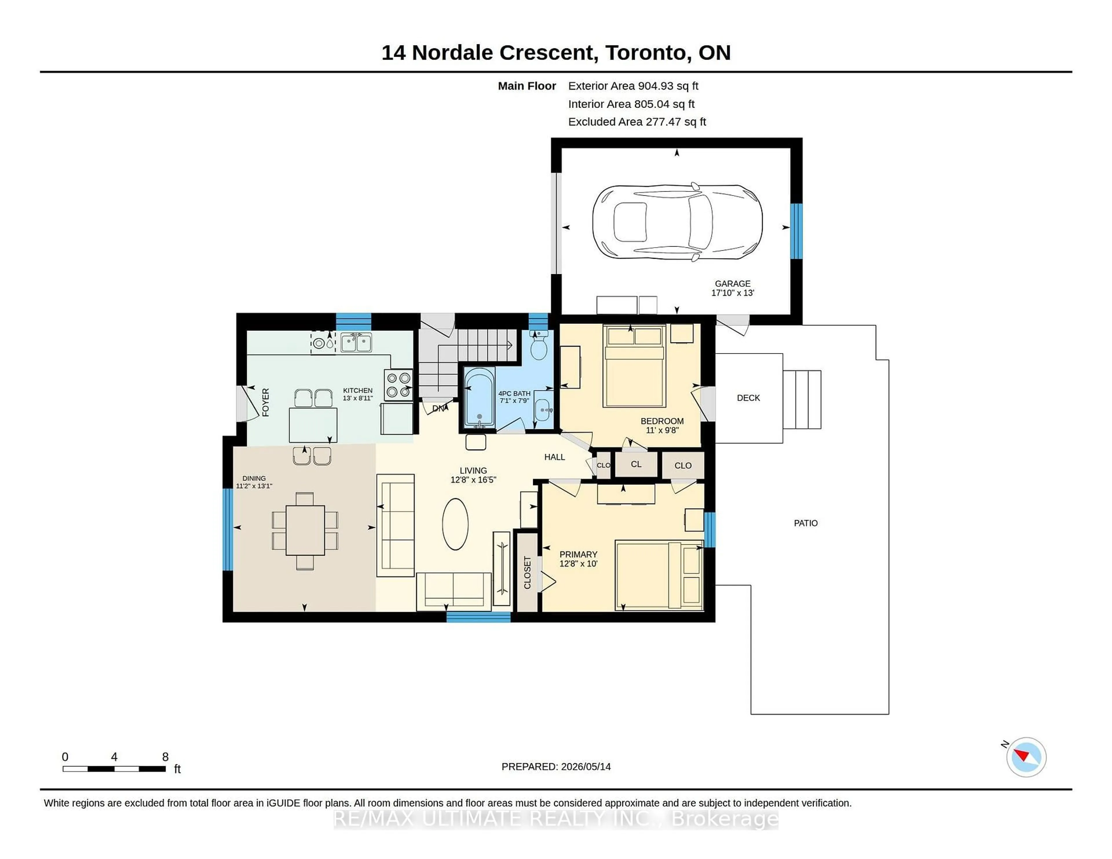 Floor plan for 14 Nordale Cres, Toronto Ontario M6M 3A1