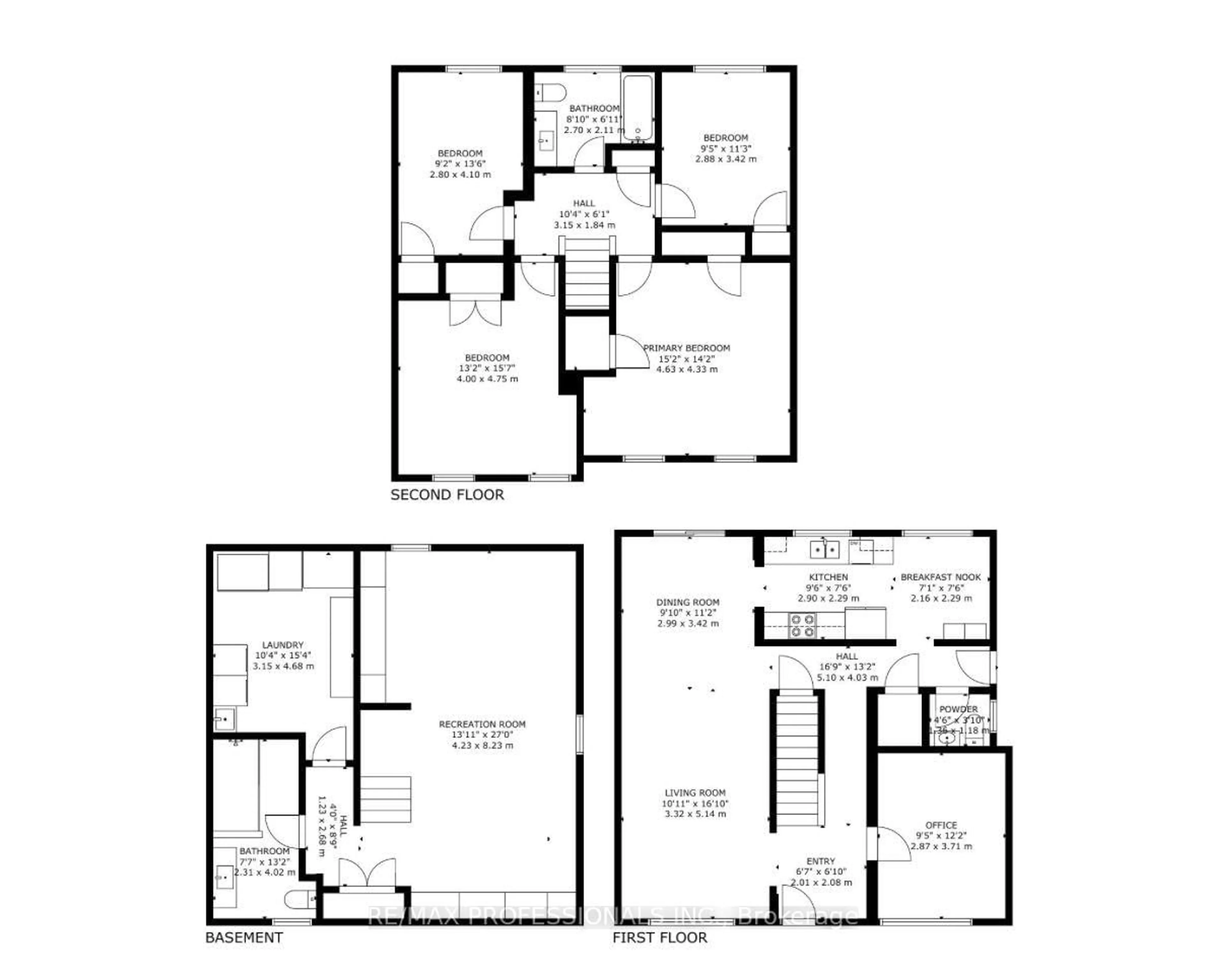 Floor plan for 37 Birchleaf Cres, Toronto Ontario M9R 2L5