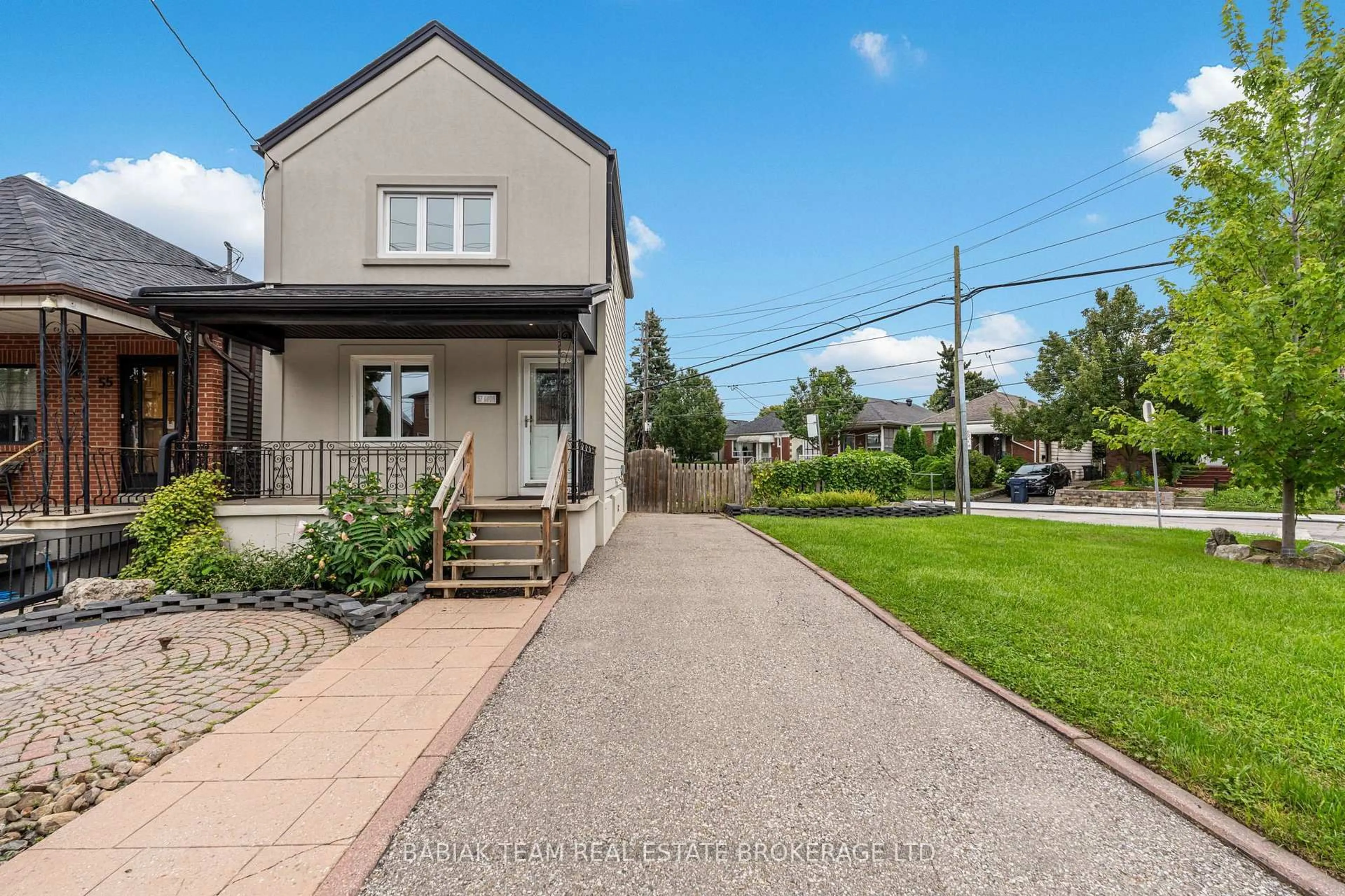 A pic from outside/outdoor area/front of a property/back of a property/a pic from drone, street for 57 Avon Ave, Toronto Ontario M6N 3W8