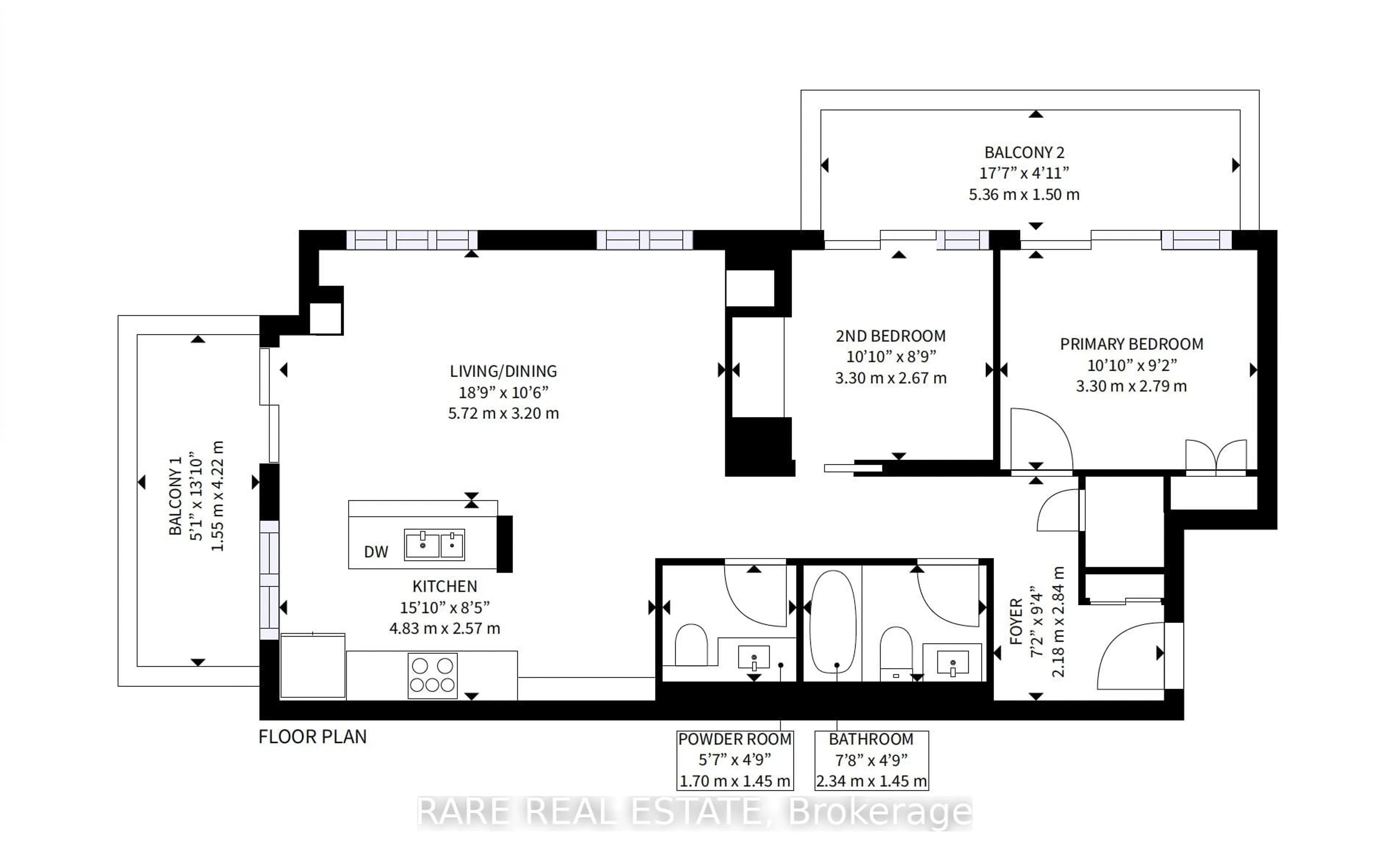 Floor plan for 2119 Lake Shore Blvd #703, Toronto Ontario M8V 4E8