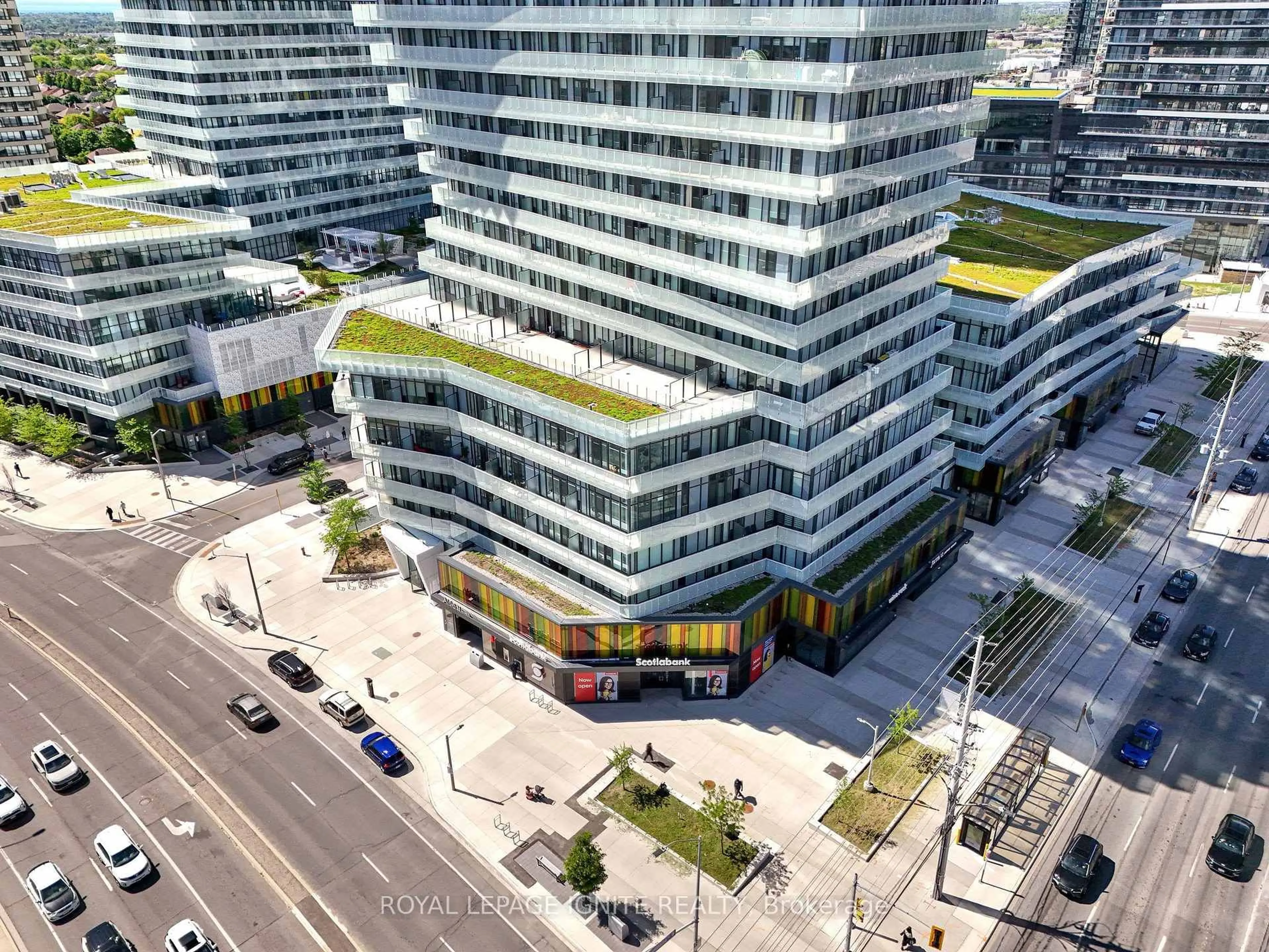 A pic from outside/outdoor area/front of a property/back of a property/a pic from drone, city buildings view from balcony for 3900 Confederation Pkwy #3301, Mississauga Ontario L5B 0M3