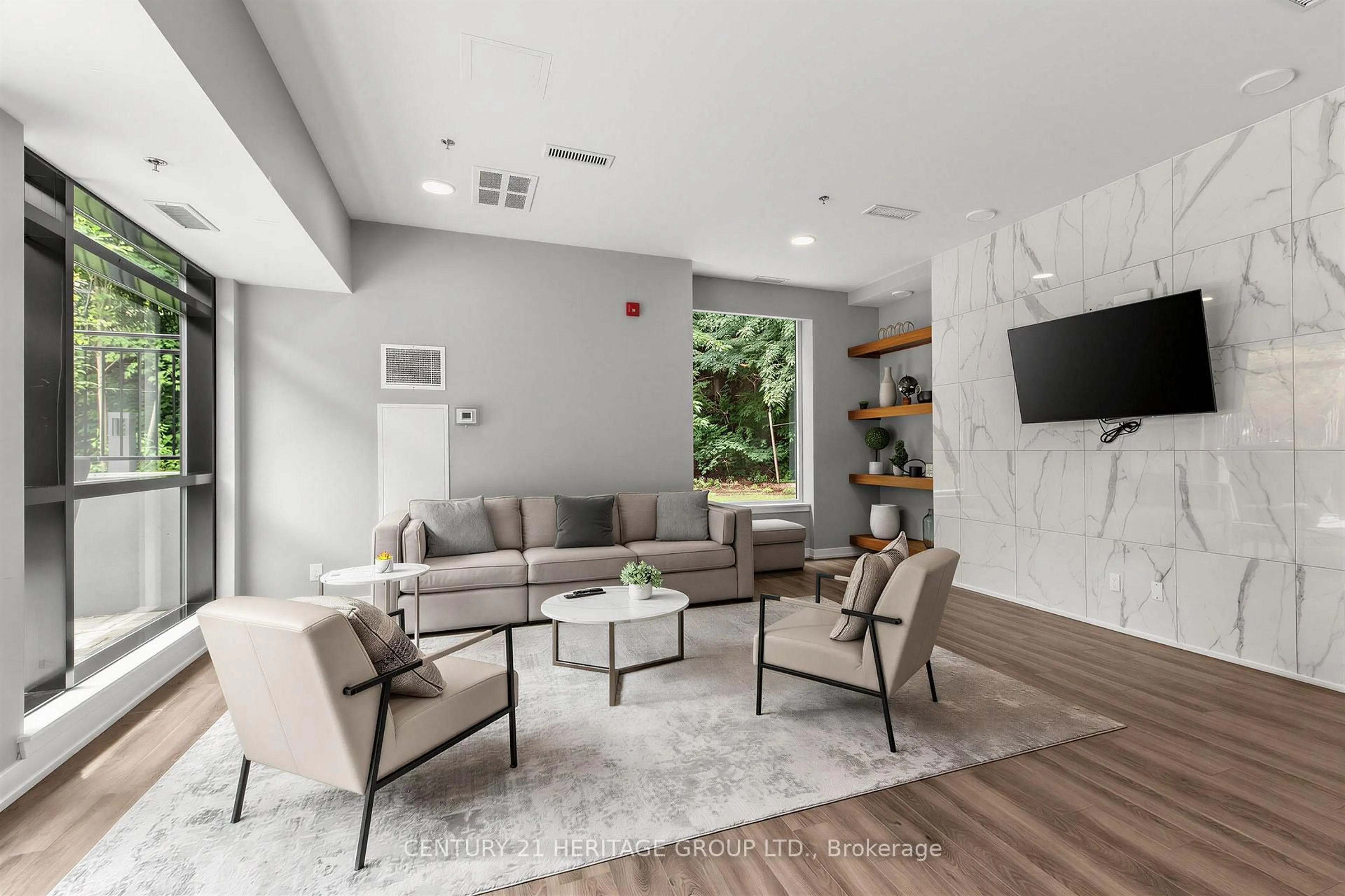 Living room with furniture, unknown for 50 Ann St #212, Caledon Ontario L7E 1B9