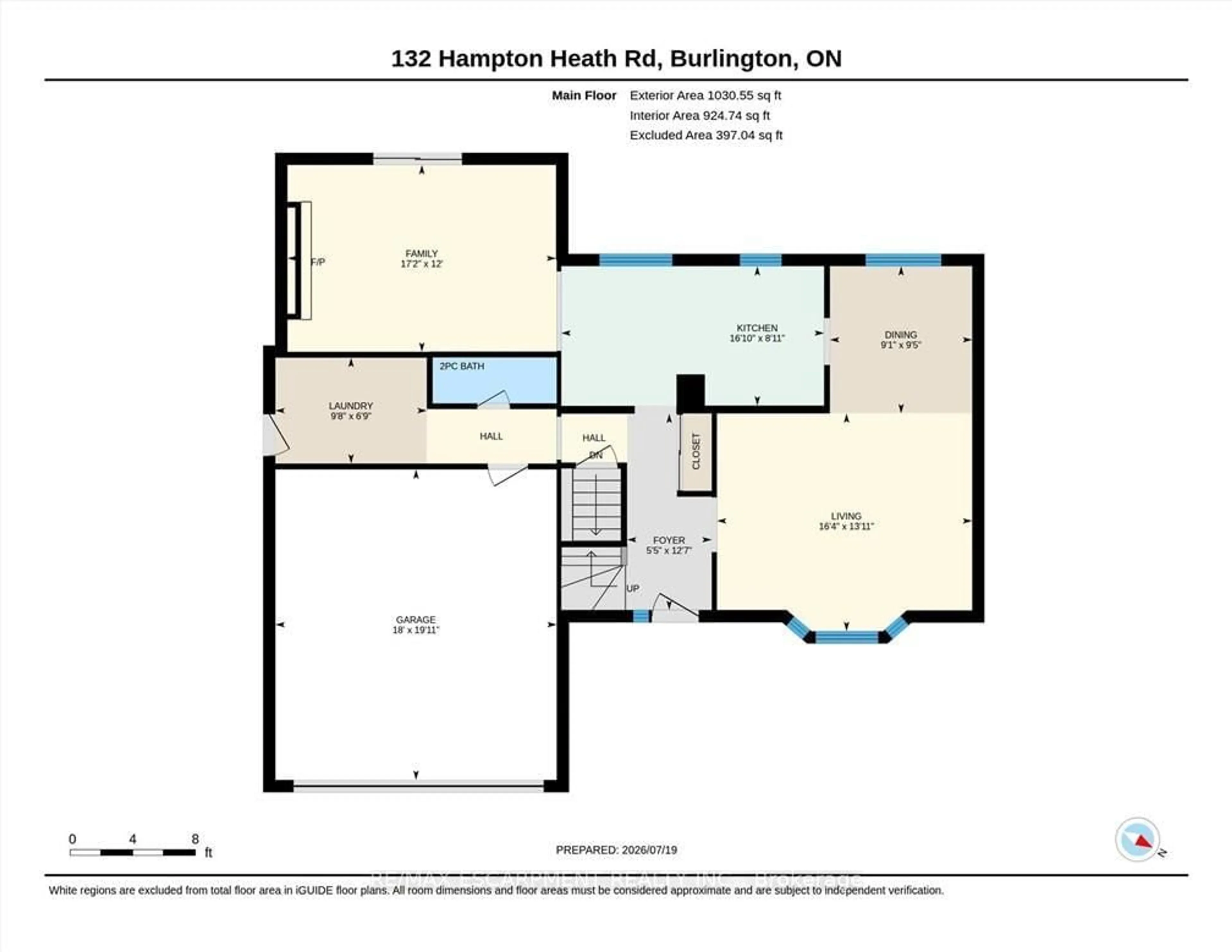 Floor plan for 132 Hampton Heath Rd, Burlington Ontario L7L 4N9